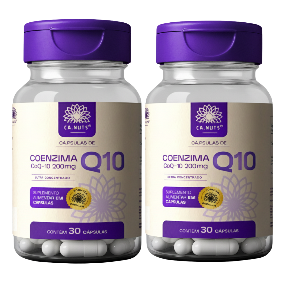 Coenzima Q10 200mg Ca.nuts 30 Cápsulas - COQ10 Premium Ultra concentrado