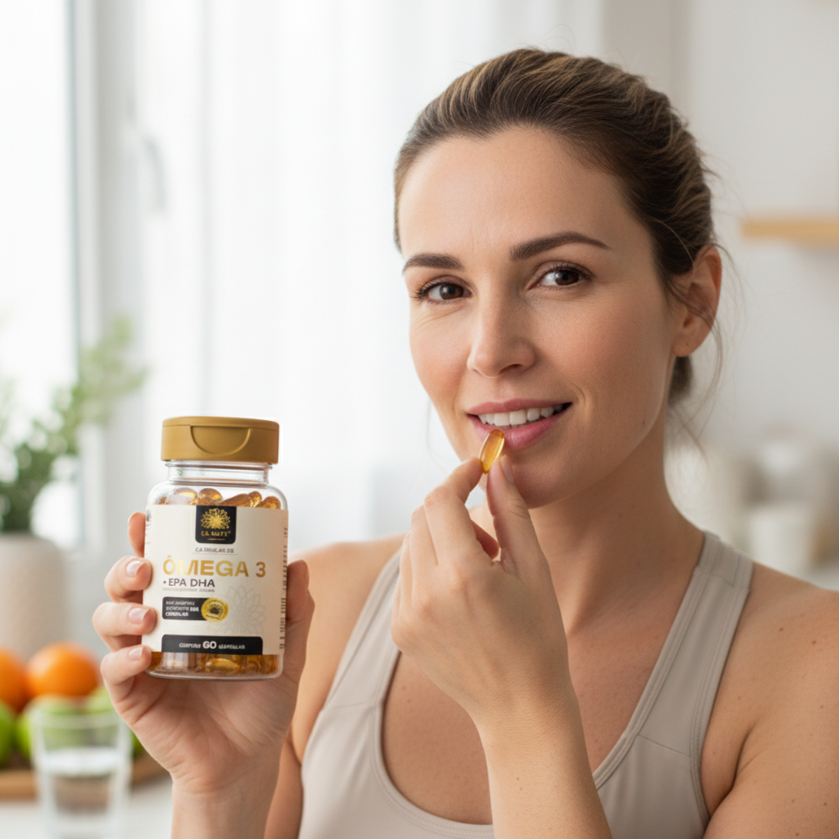 Ômega 3 Rico em EPA DHA 1400mg Ultra Concentrado Ca.nuts 60 Cápsulas