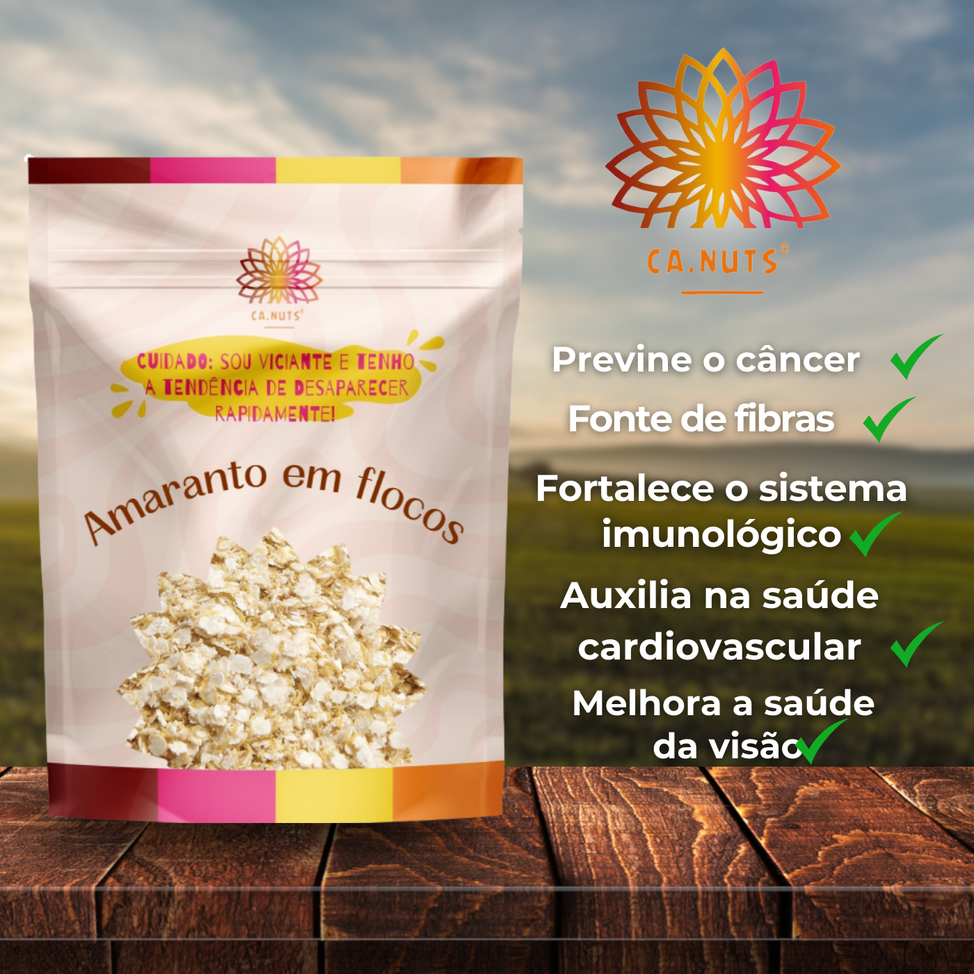 Amaranto em Flocos Natural Premium Ca.Nuts