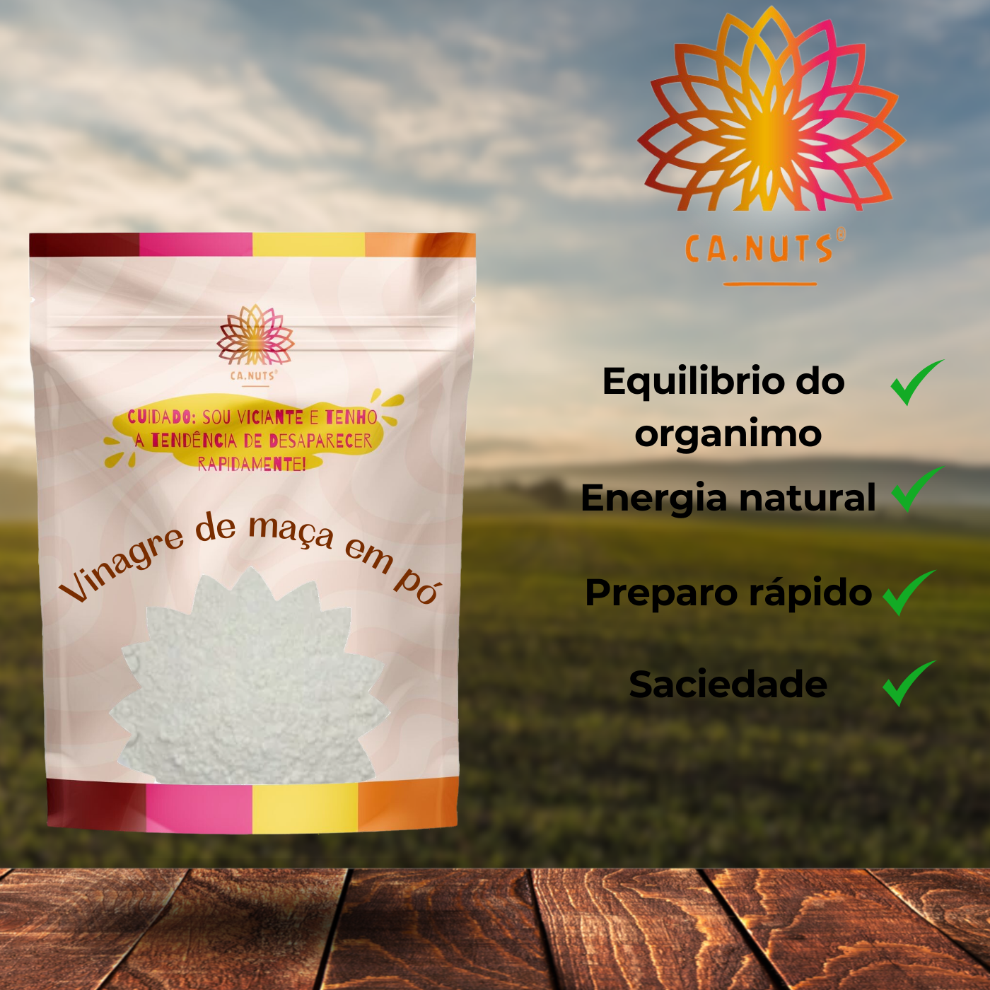 Vinagre de Maçã em Pó Premium Ca.Nuts