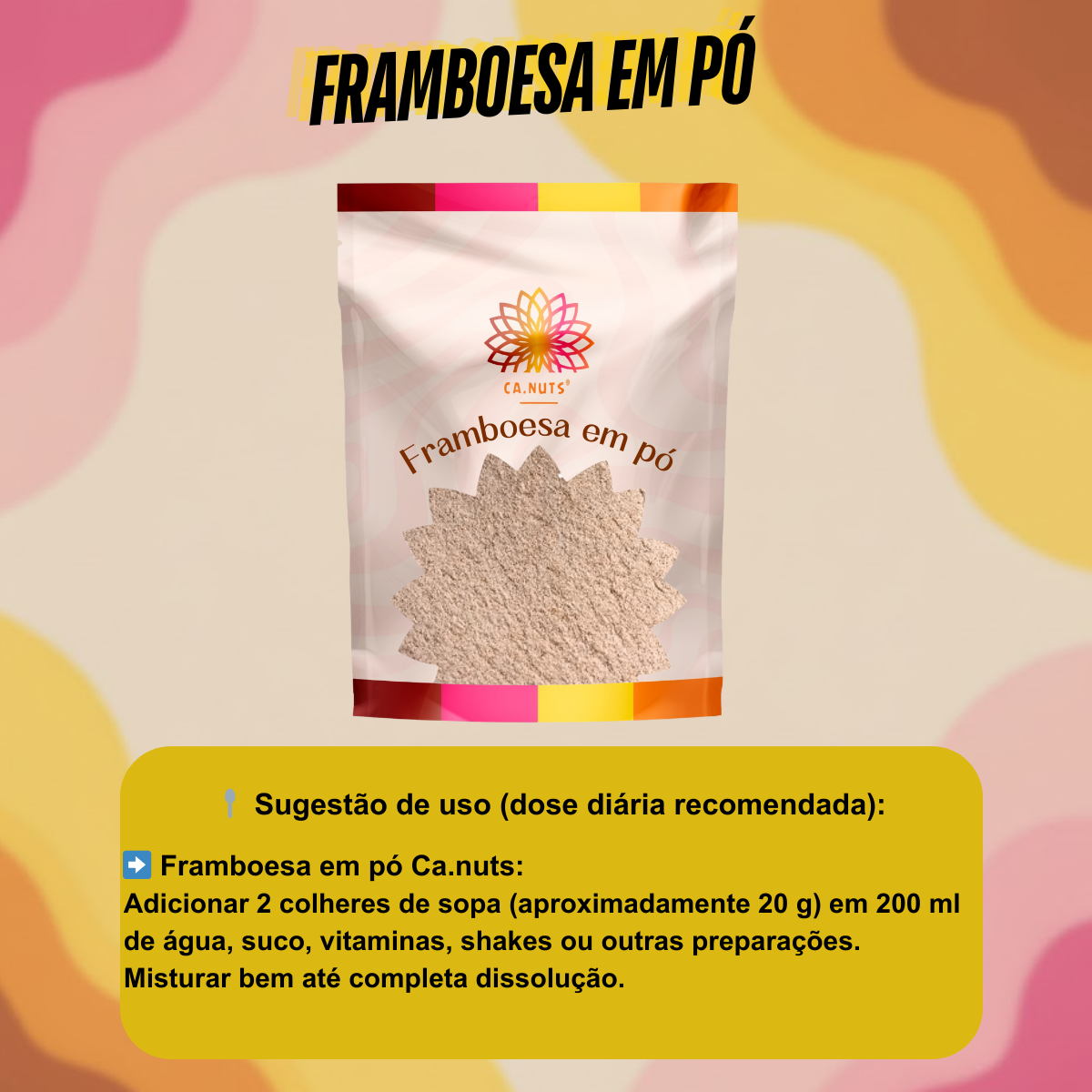 Framboesa em Pó – Produto Natural Ca.nuts
