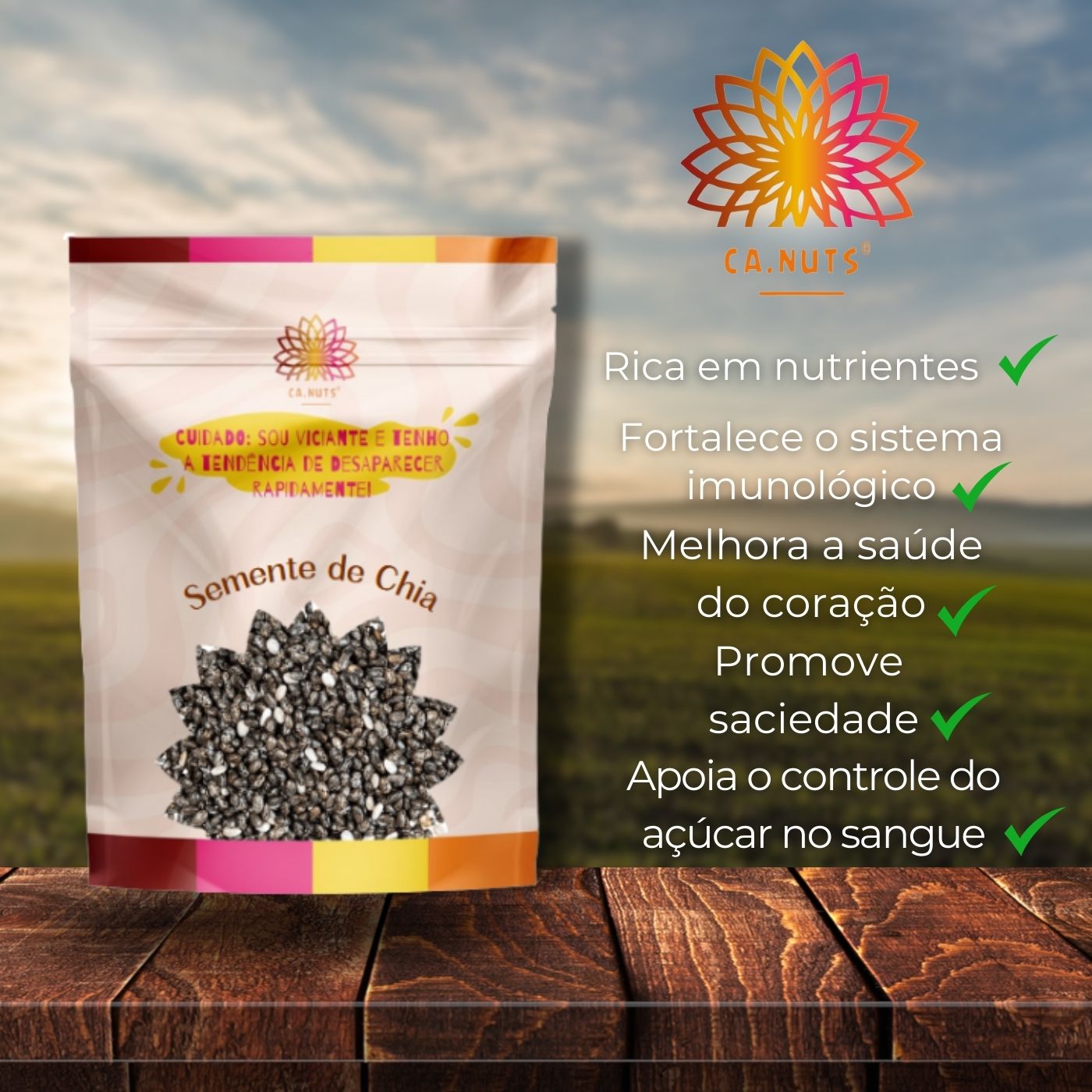 Semente de chia importada premium