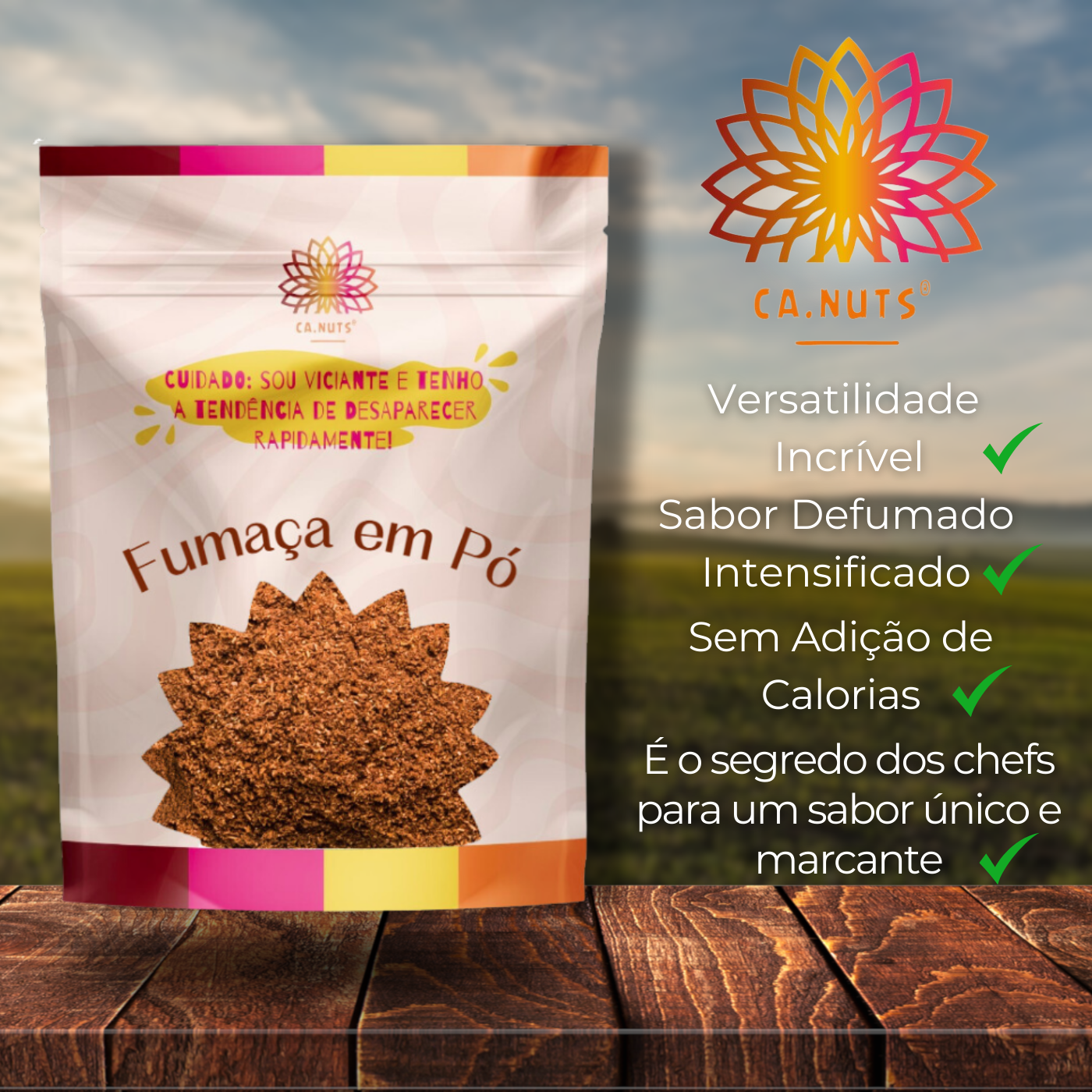Fumaça em Pó Premium | Linha especial de Temperos e Especiarias Ca.Nuts