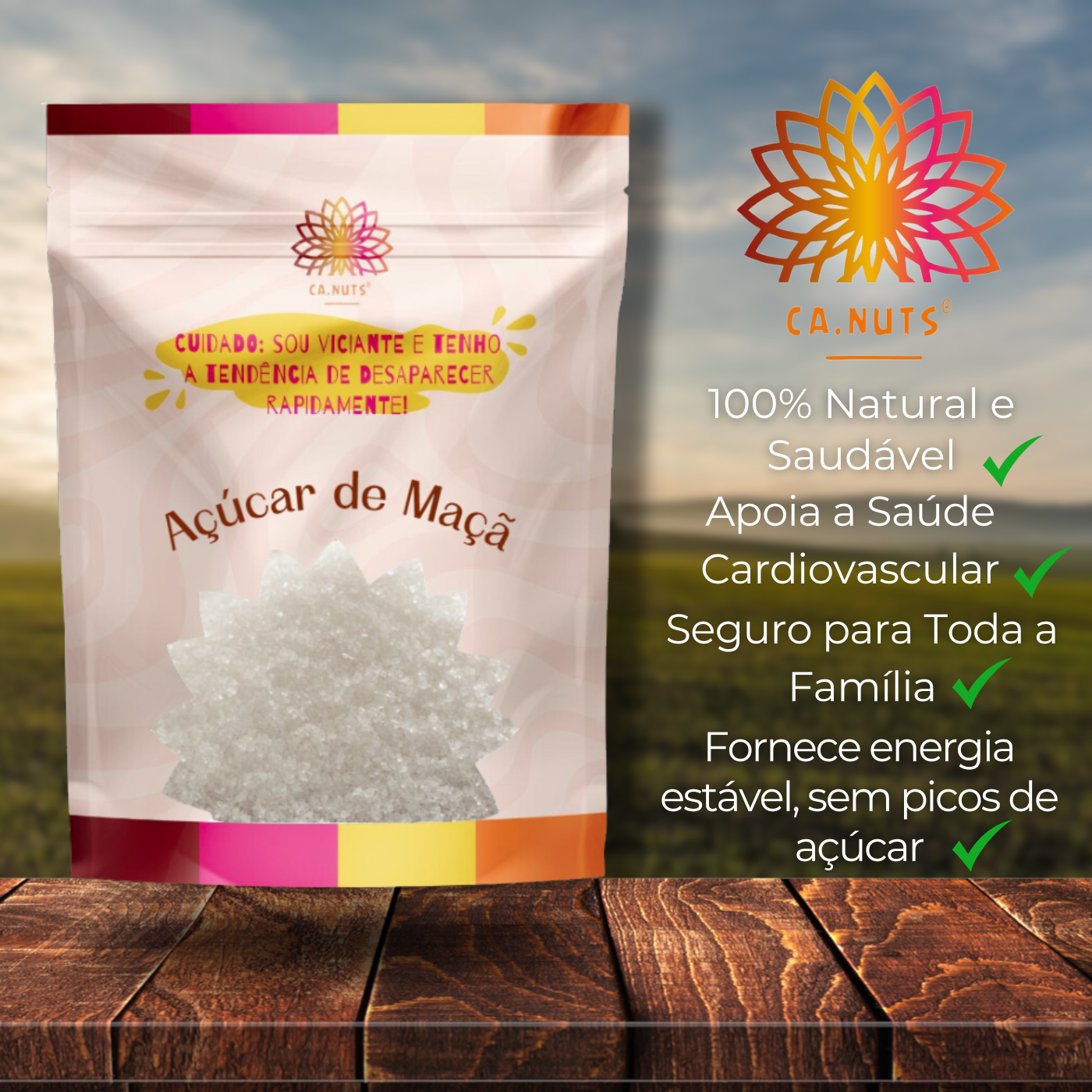 Açúcar de Maçã Premium Ca.Nuts