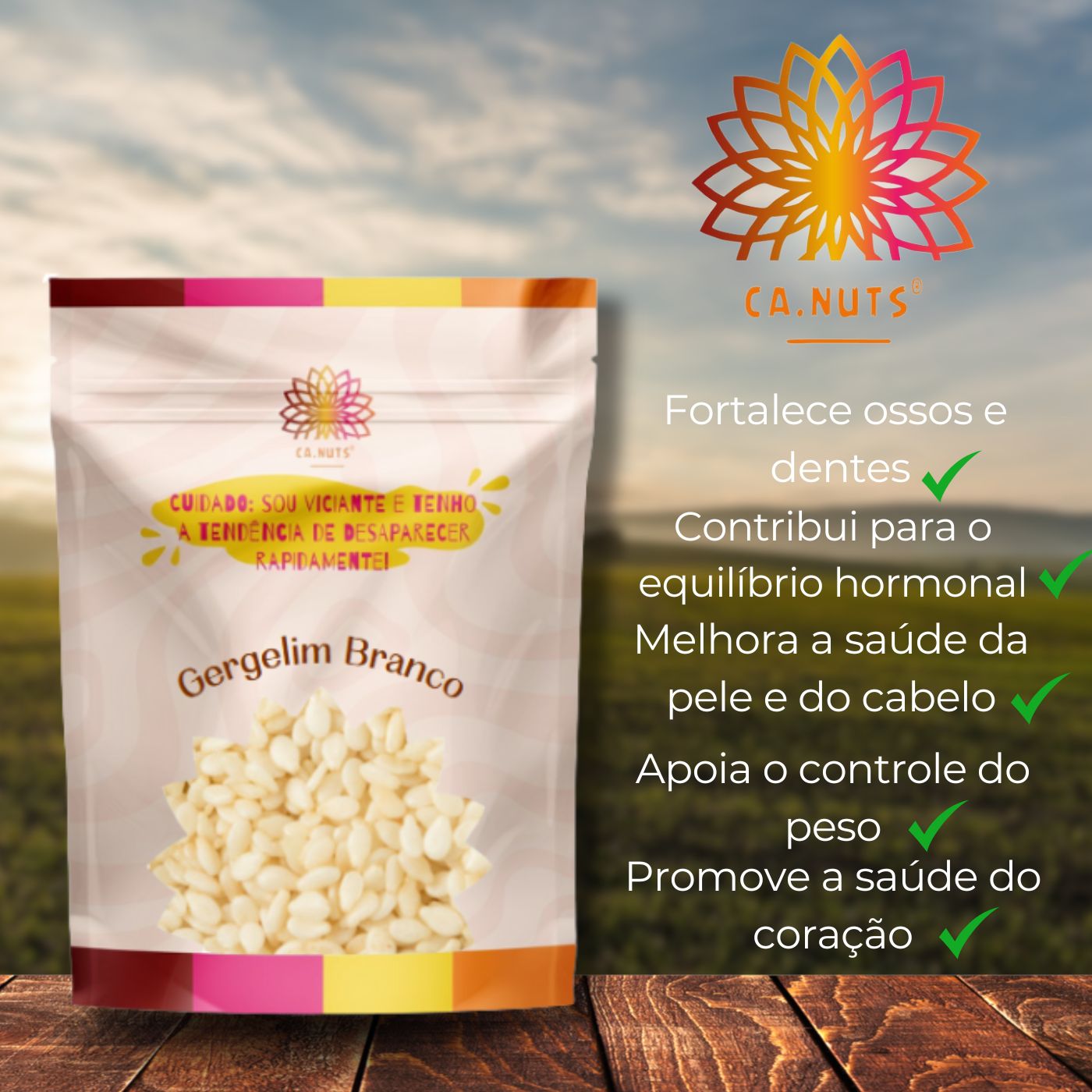 Gergelim Branco Despeliculado Premium Ca.Nuts