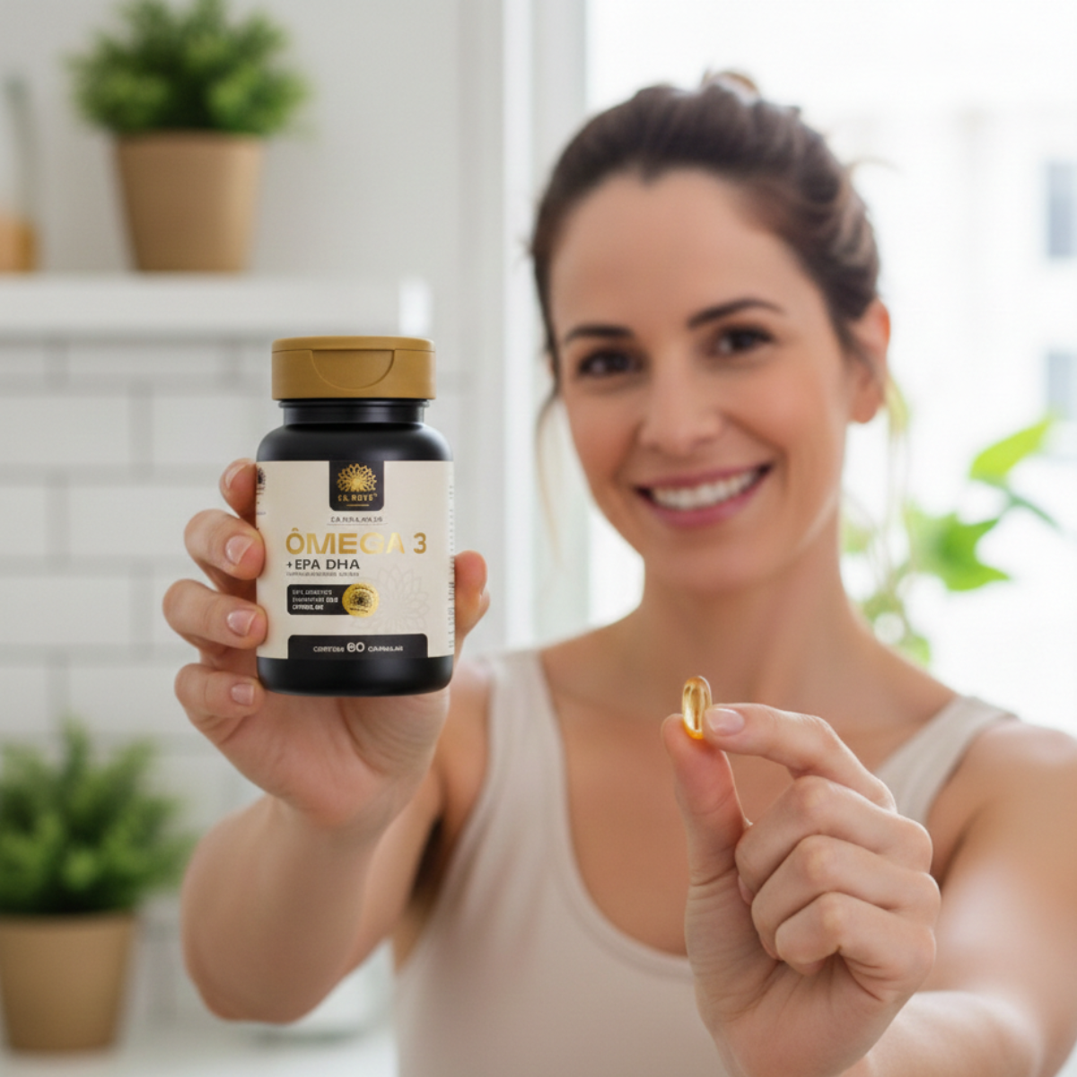 Ômega 3 Rico em EPA DHA 1400mg Ultra Concentrado Ca.nuts 60 Cápsulas