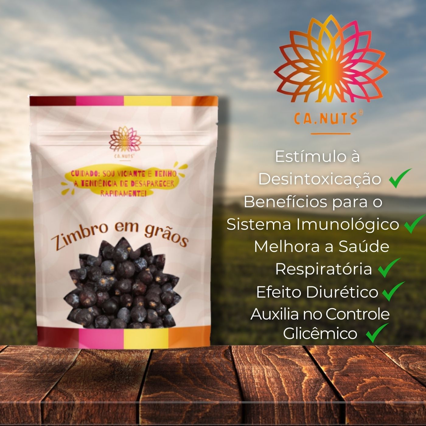 Zimbro Premium em Grãos Importado | Especiarias Ca.Nuts
