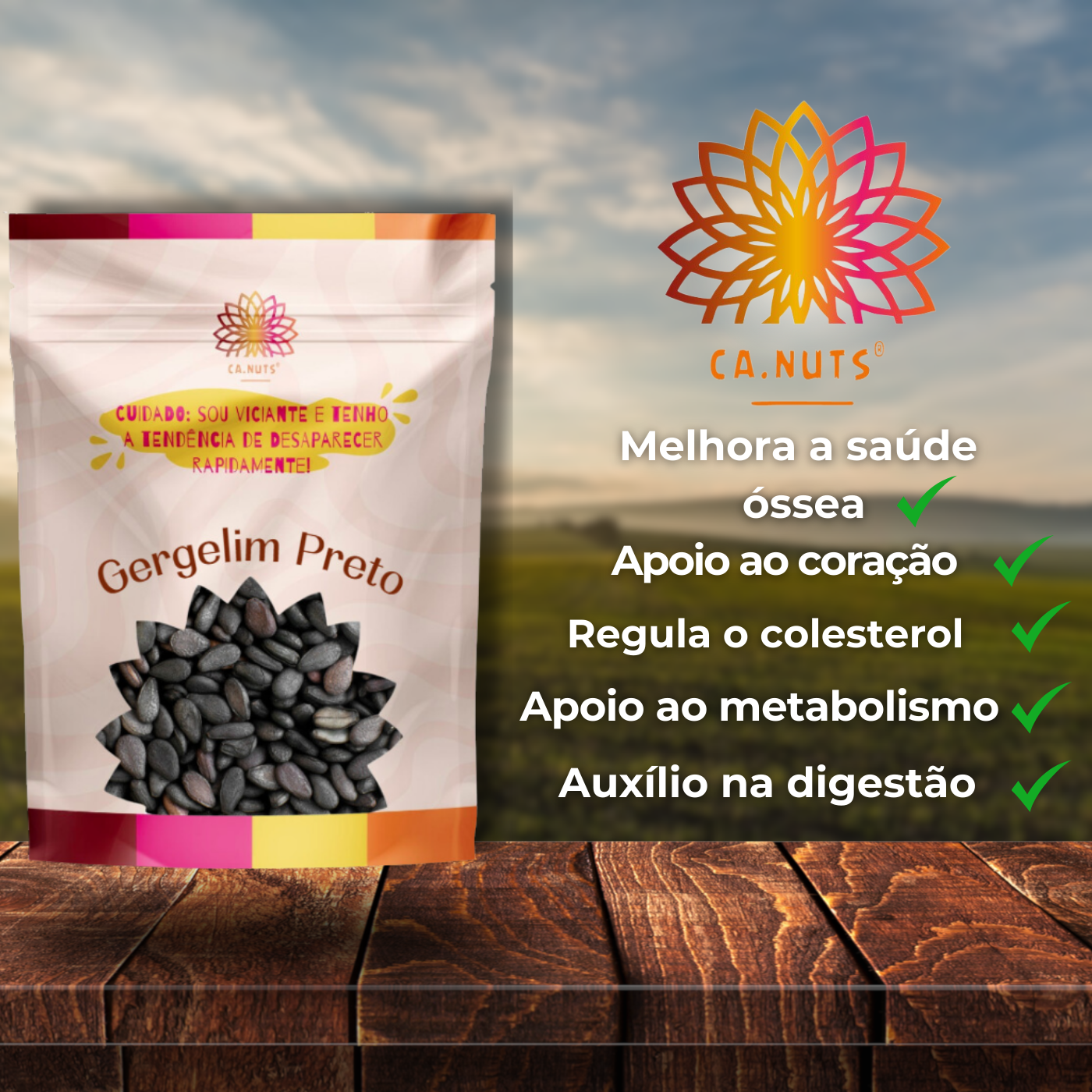 Gergelim Preto Semente Premium Ca.Nuts