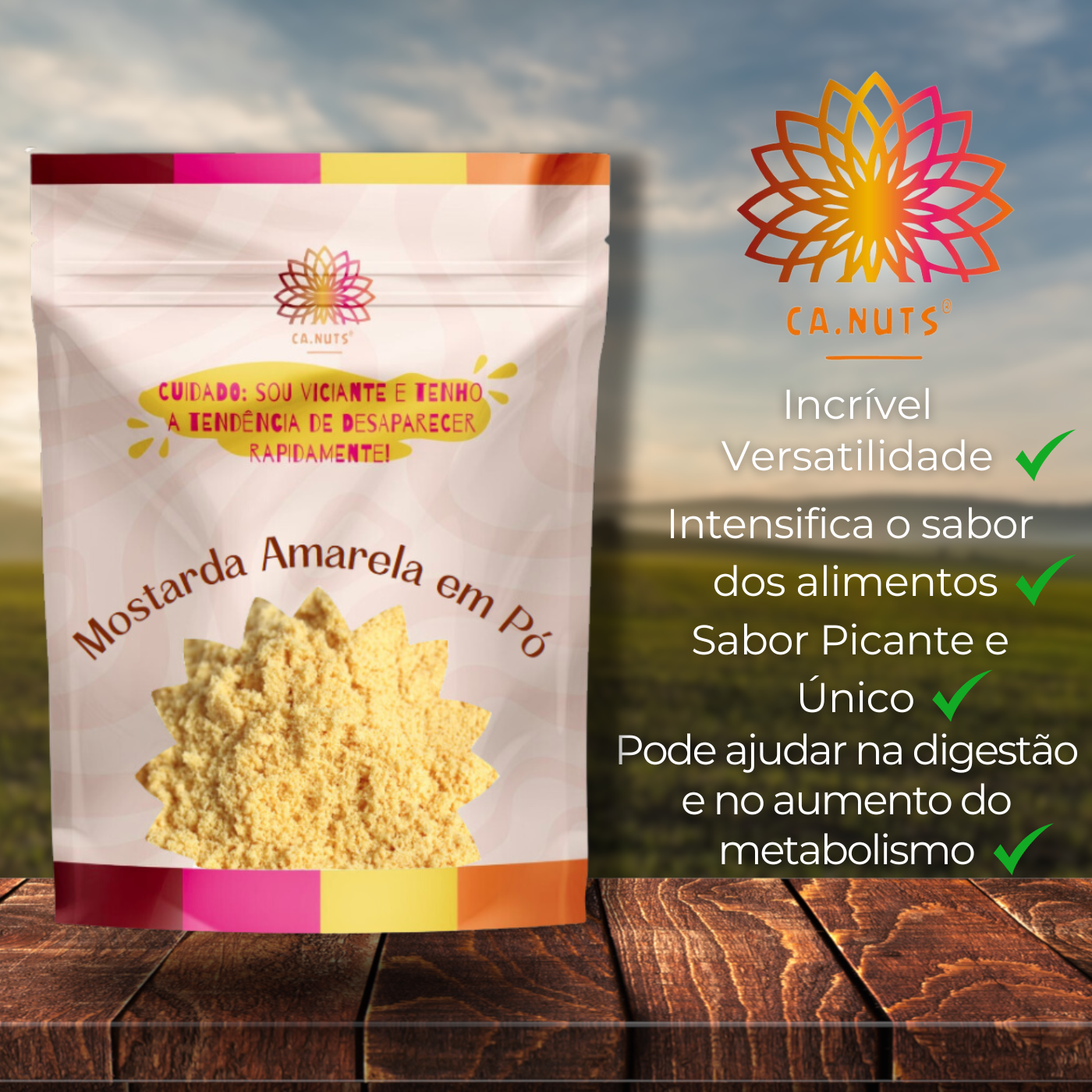 Mostarda Amarela em Pó Premium Ca.Nuts
