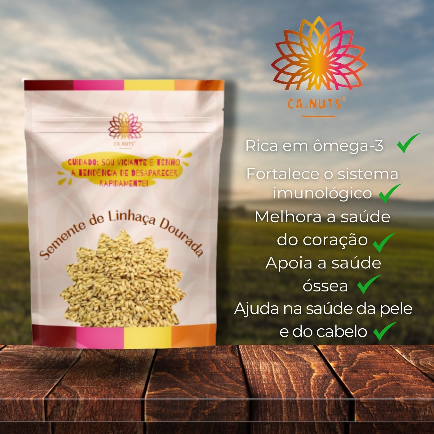 Semente de Linhaça Dourada Premium