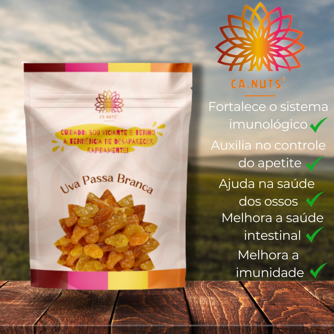 Uva passa branca sem semente premium Importada