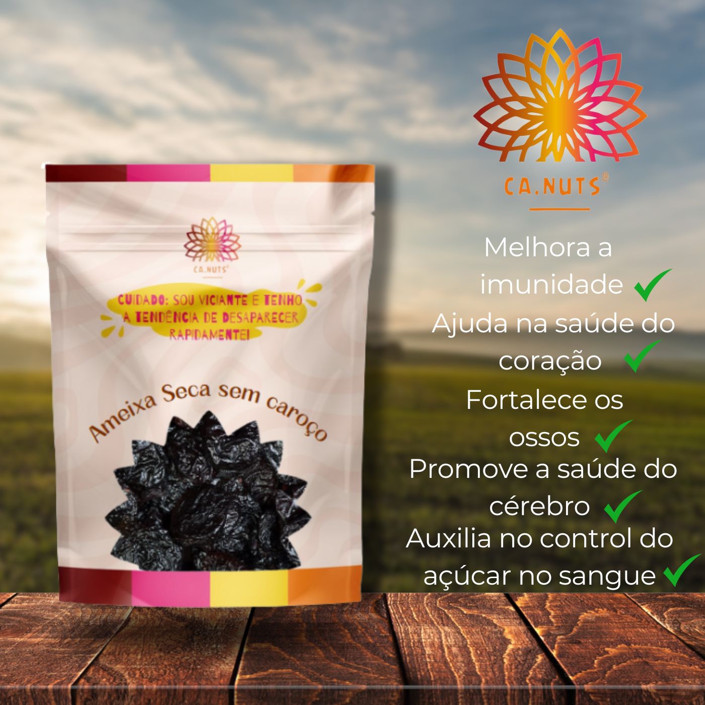 Ameixa Seca Sem Caroço Premium - Ca.Nuts