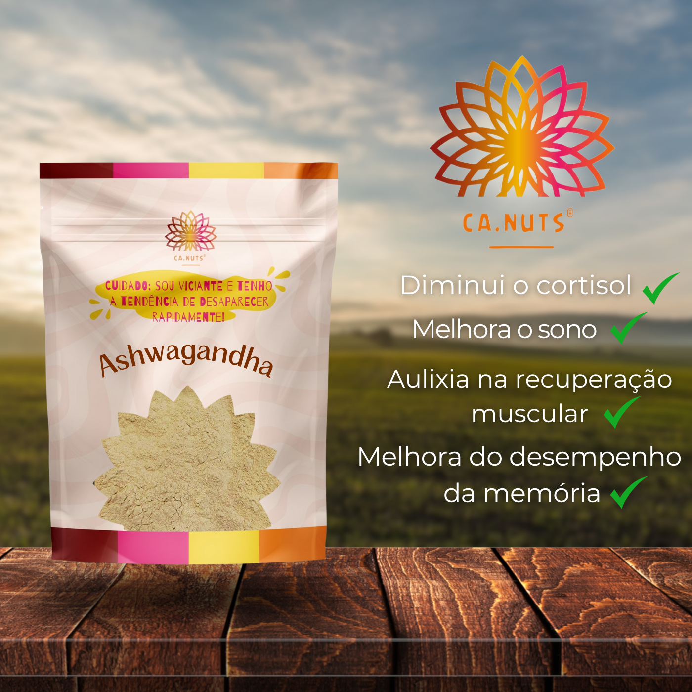 Ashwagandha em Pó 100g Ca.Nuts