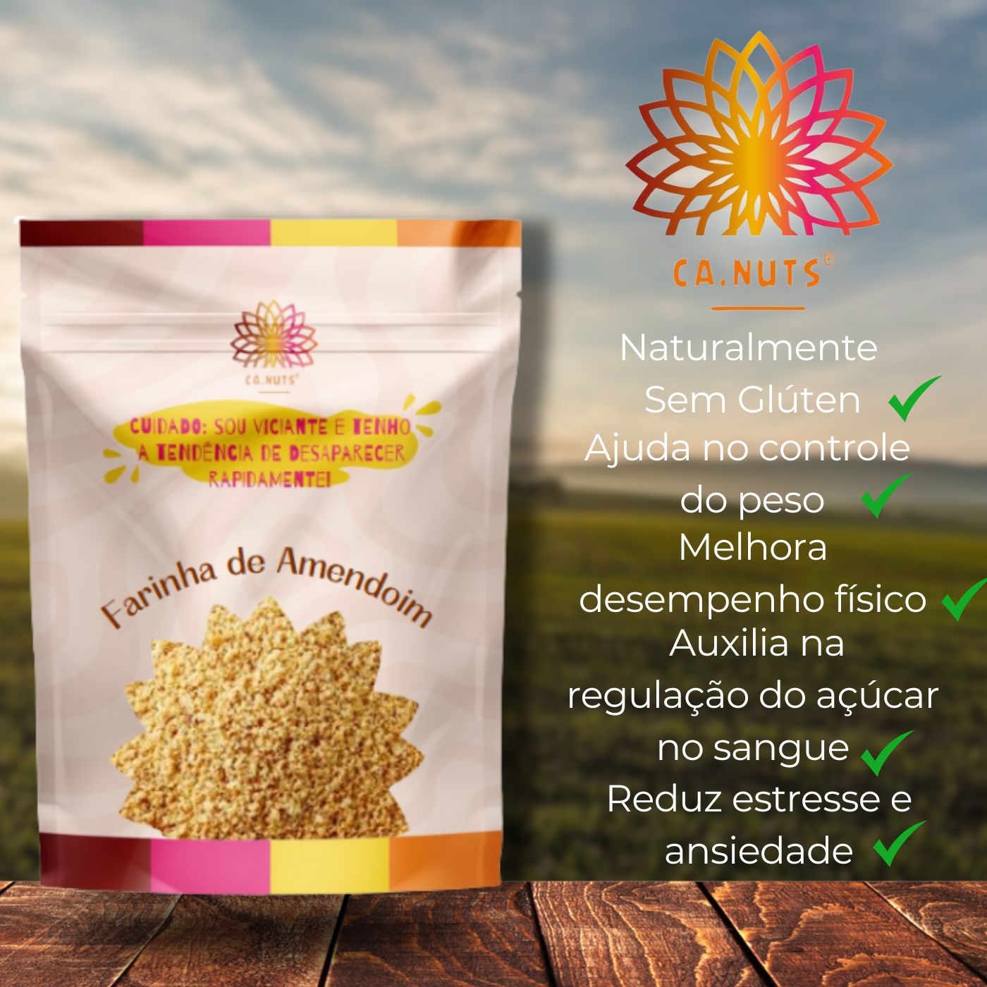 Farinha de Amendoim Torrada Premium