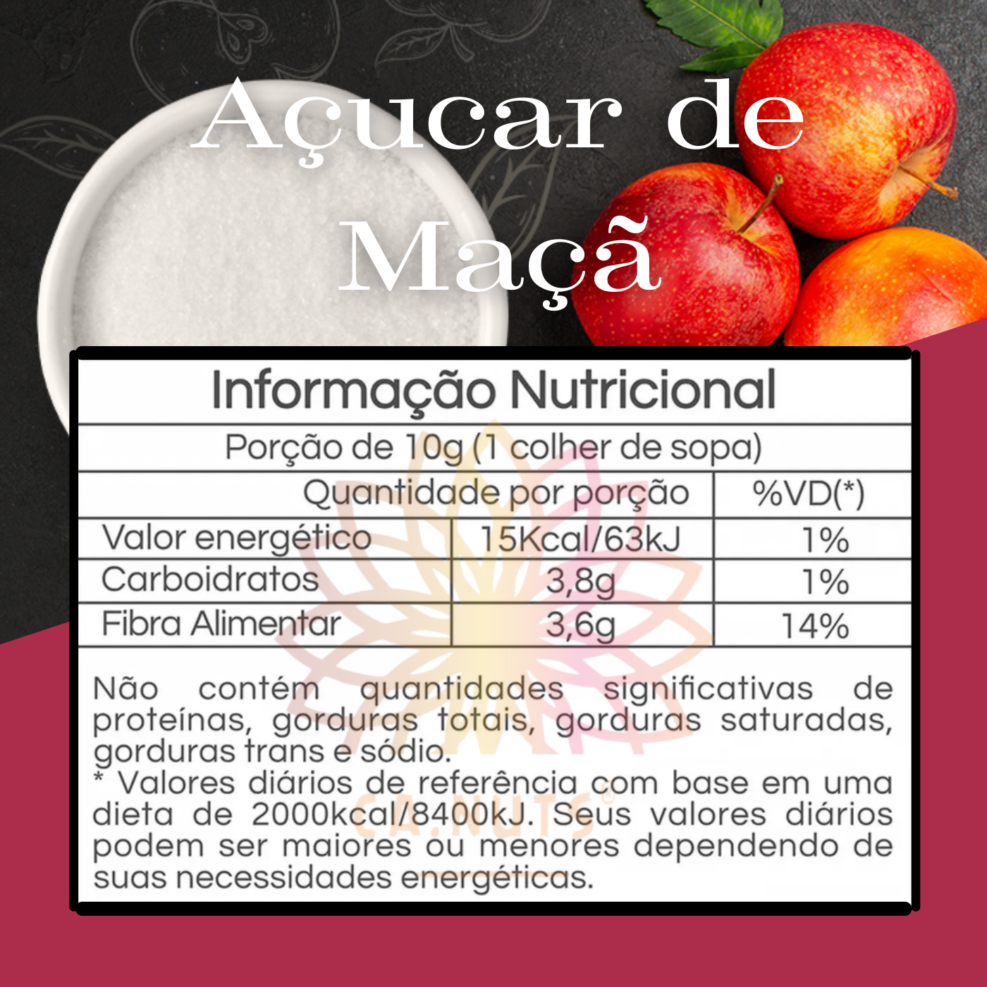 Açúcar de Maçã Premium Ca.Nuts