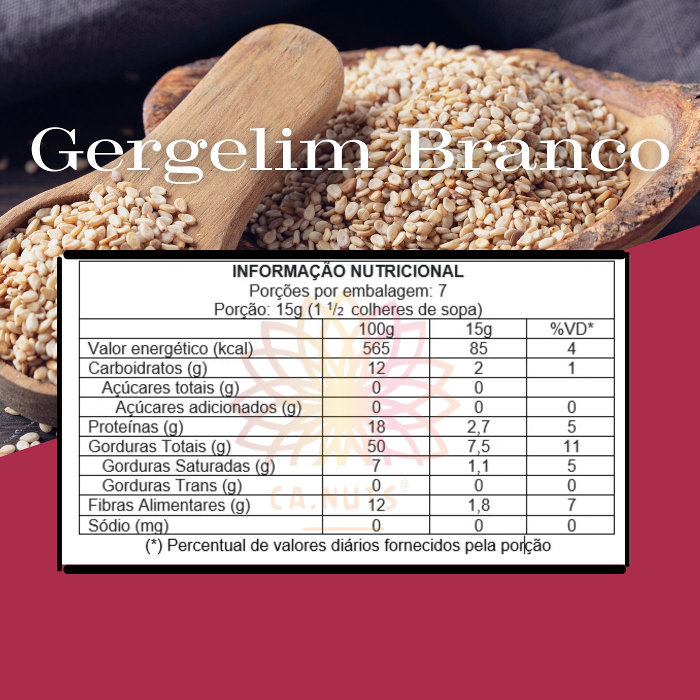 Gergelim Branco Despeliculado Premium Ca.Nuts