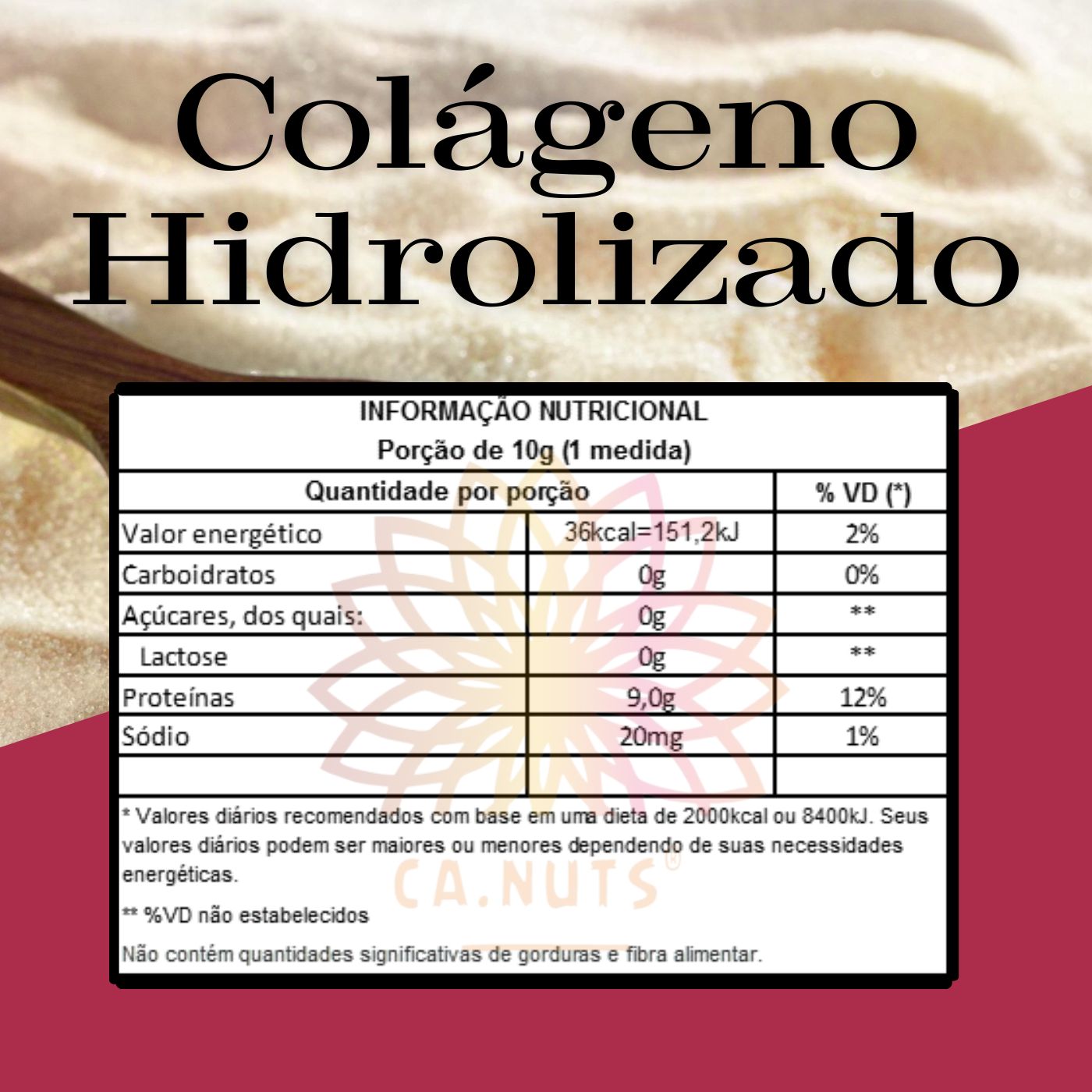Colágeno Hidrolisado Sabor Laranja Ca.Nuts