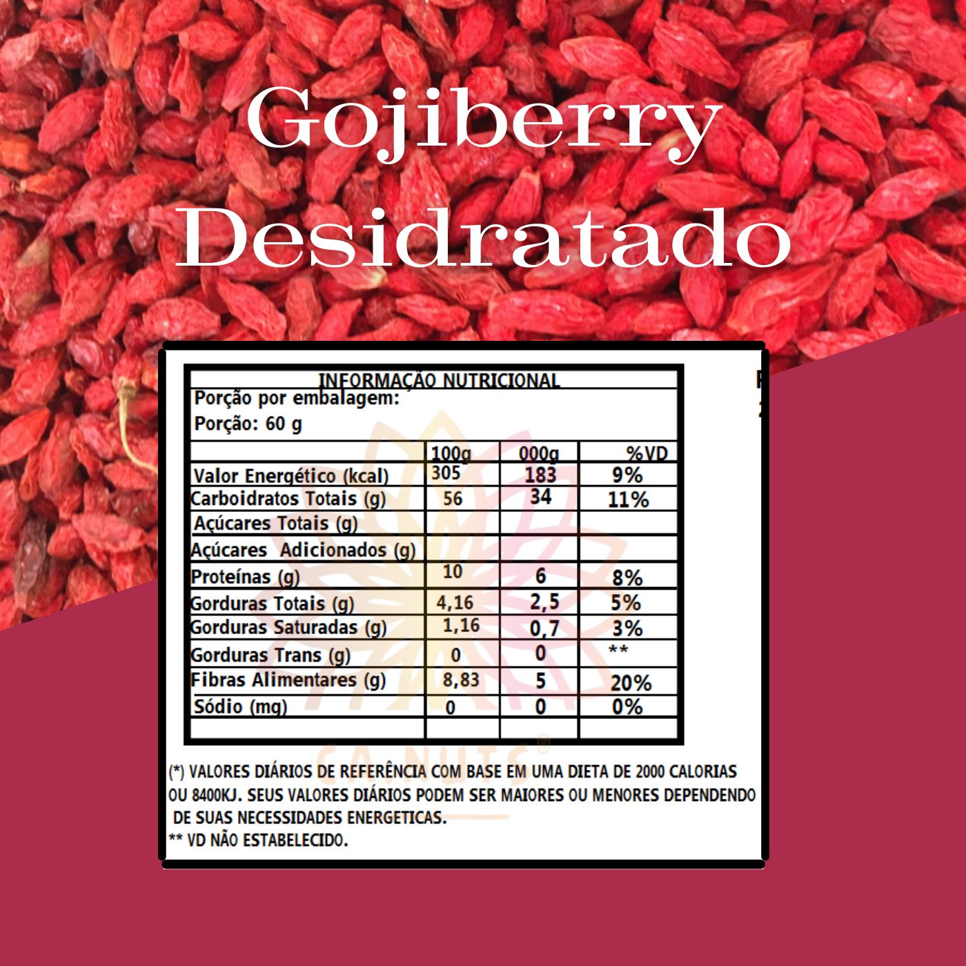 Goji berry desidratado Importado - Premium e rico em vitaminas