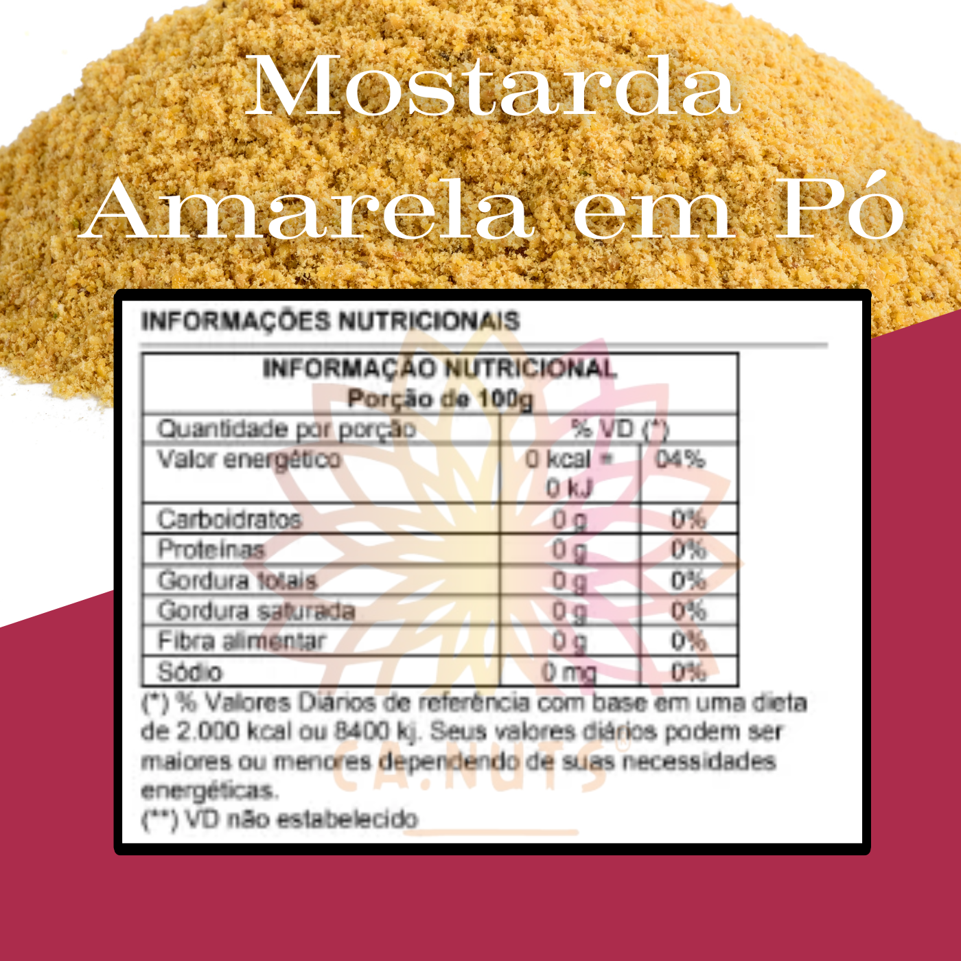 Mostarda Amarela em Pó Premium Ca.Nuts