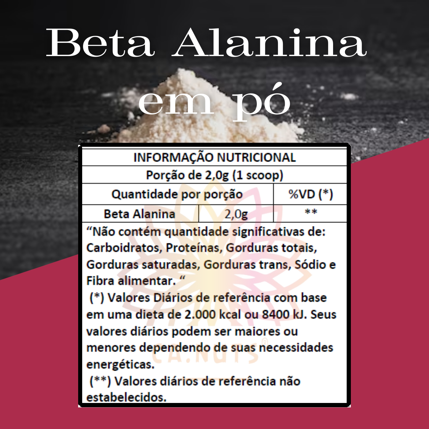 Beta-alanina em pó Ca.Nuts