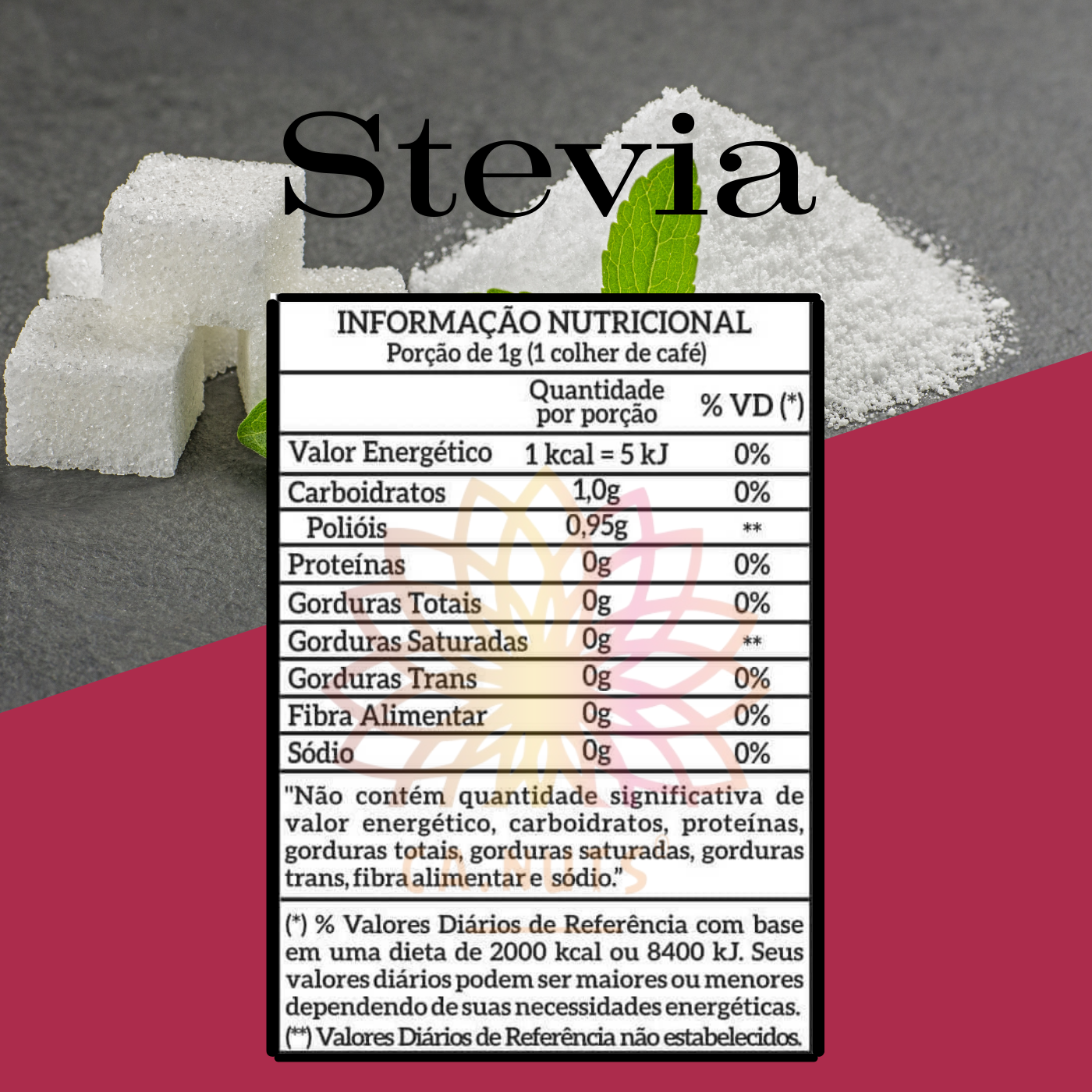 Stévia em Pó Premium Ca.Nuts | Linha especial de Adoçantes Naturais