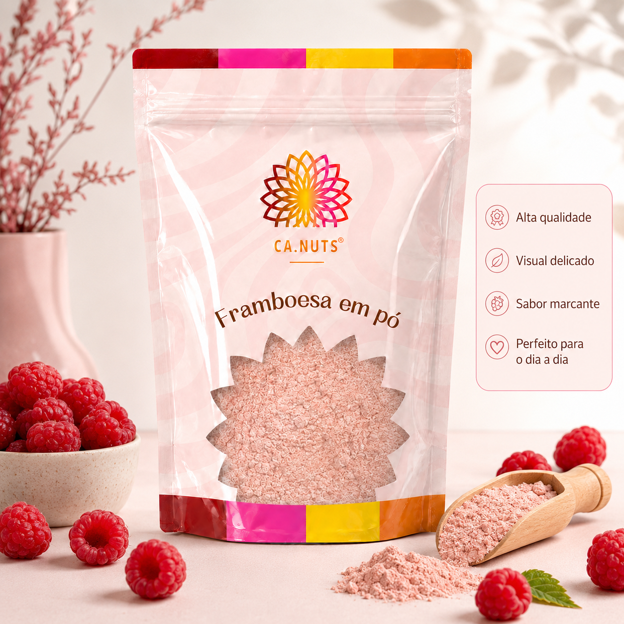 Framboesa em Pó – Produto Natural Ca.nuts