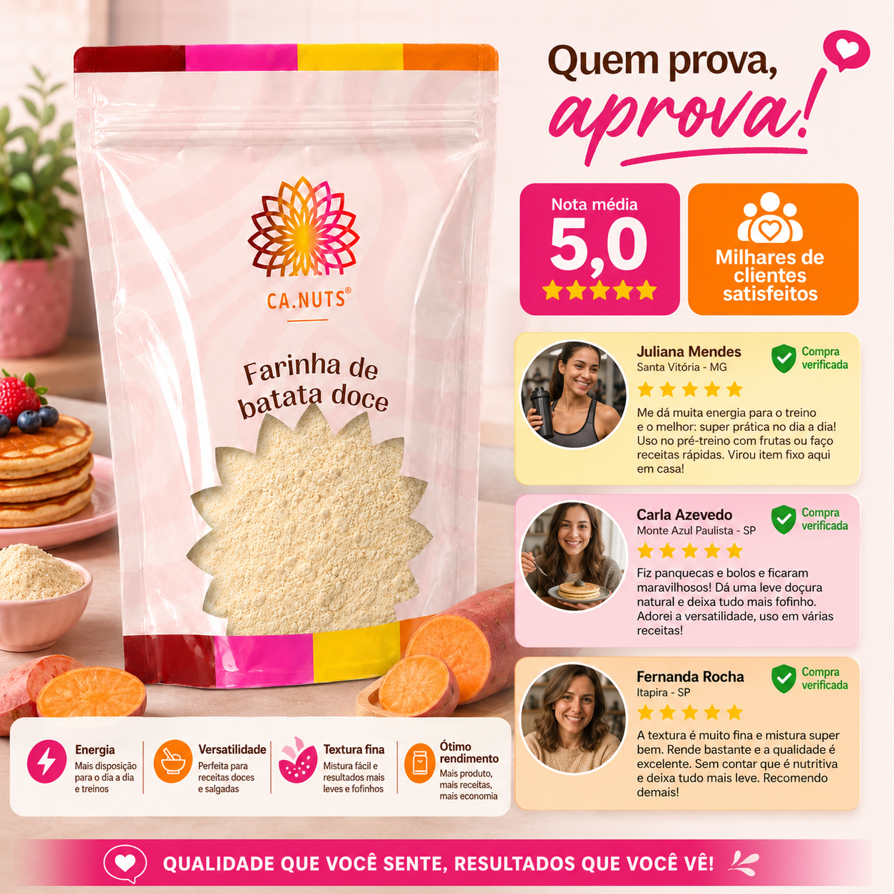 Farinha de Batata Doce Premium Ca.Nuts