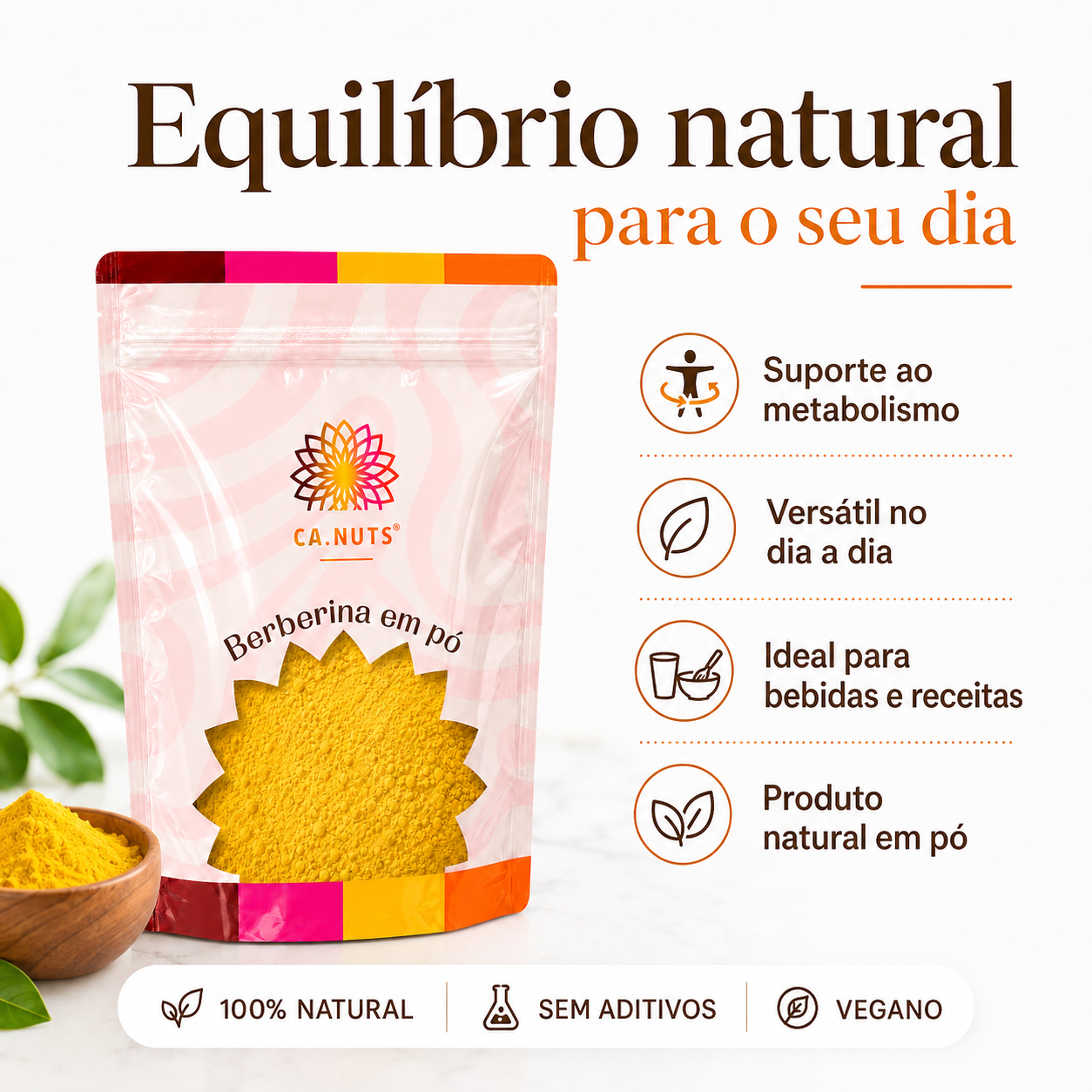 Berberina em pó Ca.nuts