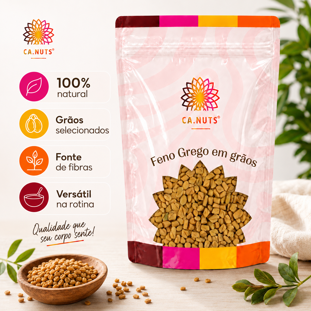 Feno Grego em Grãos Premium Ca.Nuts