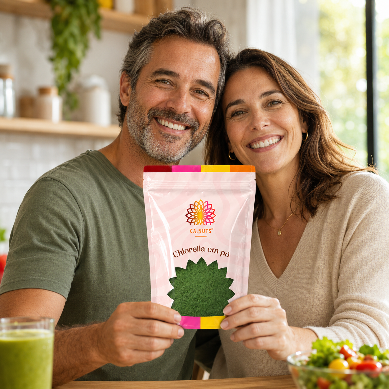 Chlorella em pó puro Premium Ca.Nuts