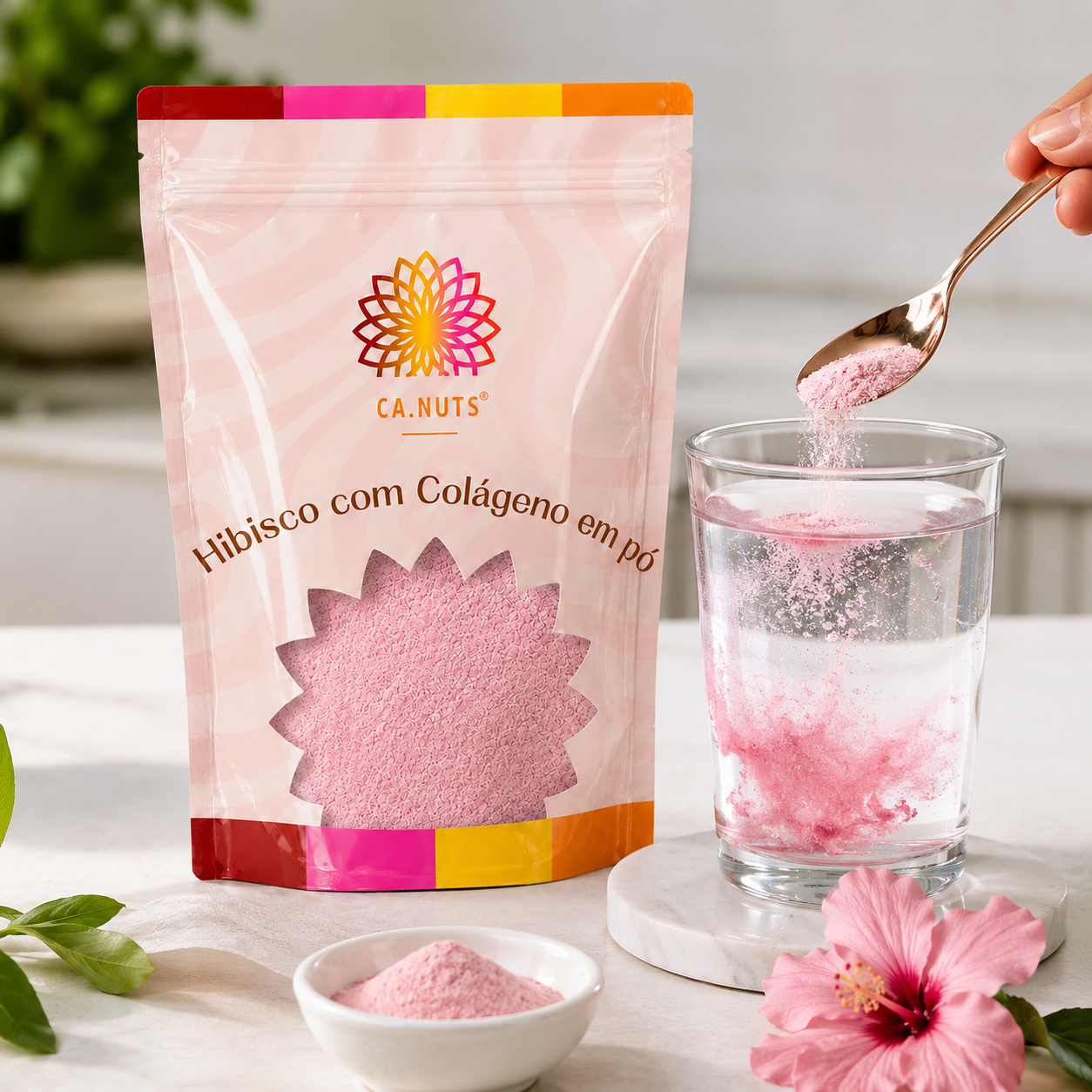 Hibisco com Colágeno Solúvel em Pó Premium Ca.Nuts