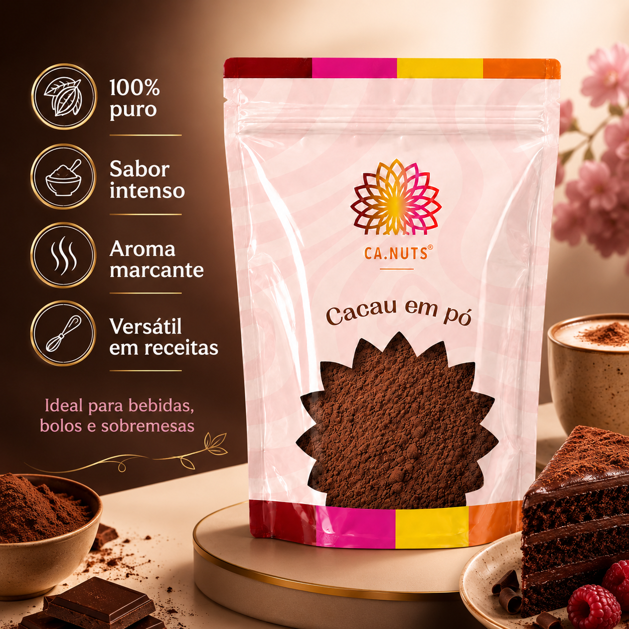 Cacau em pó premium puro natural | Ca.Nuts