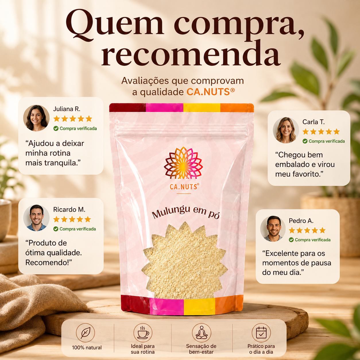 Mulungu em Pó Ca.Nuts Linha Premium de Chás