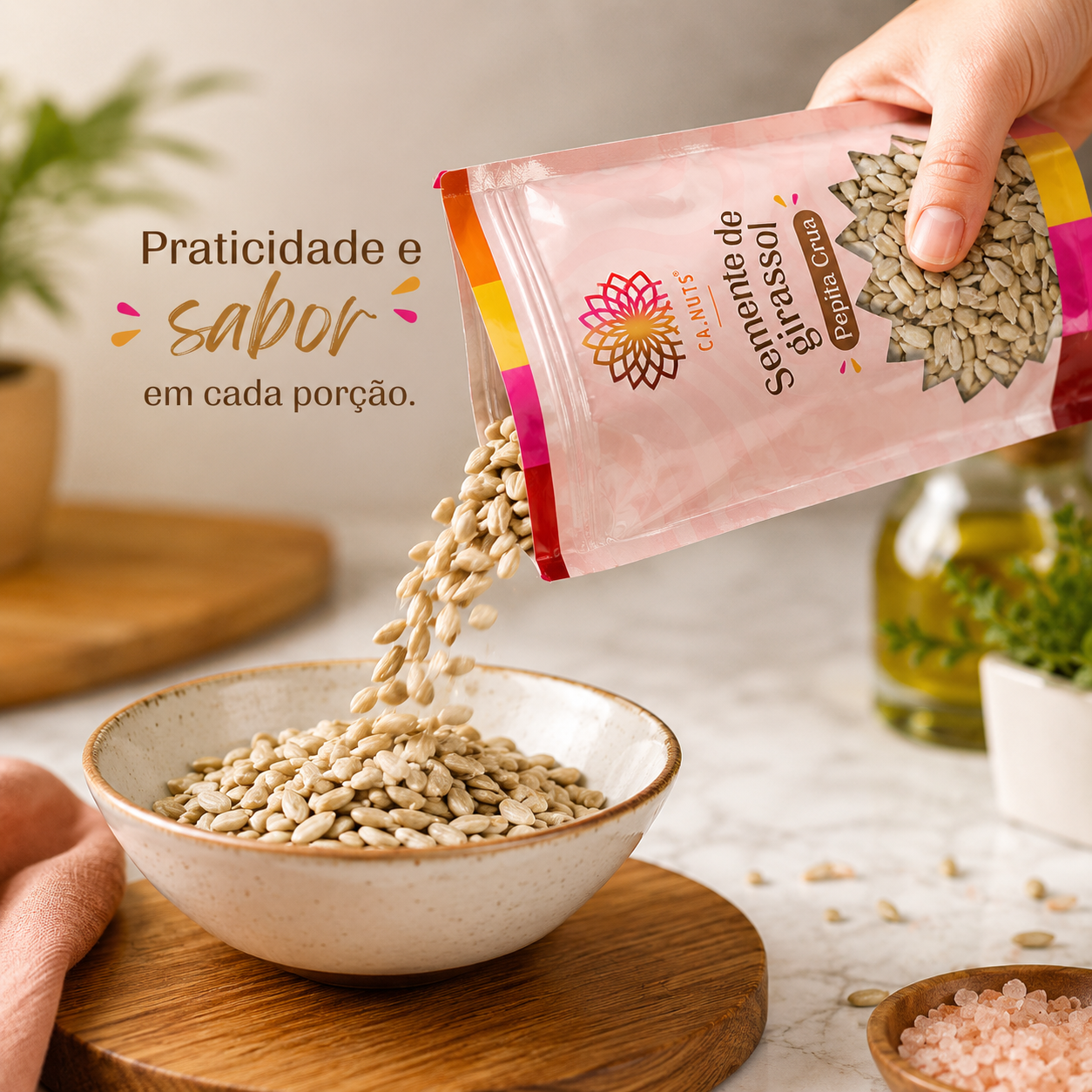 Semente de Girassol Pepita Crua Ca.Nuts Premium | Marca Ca.Nuts