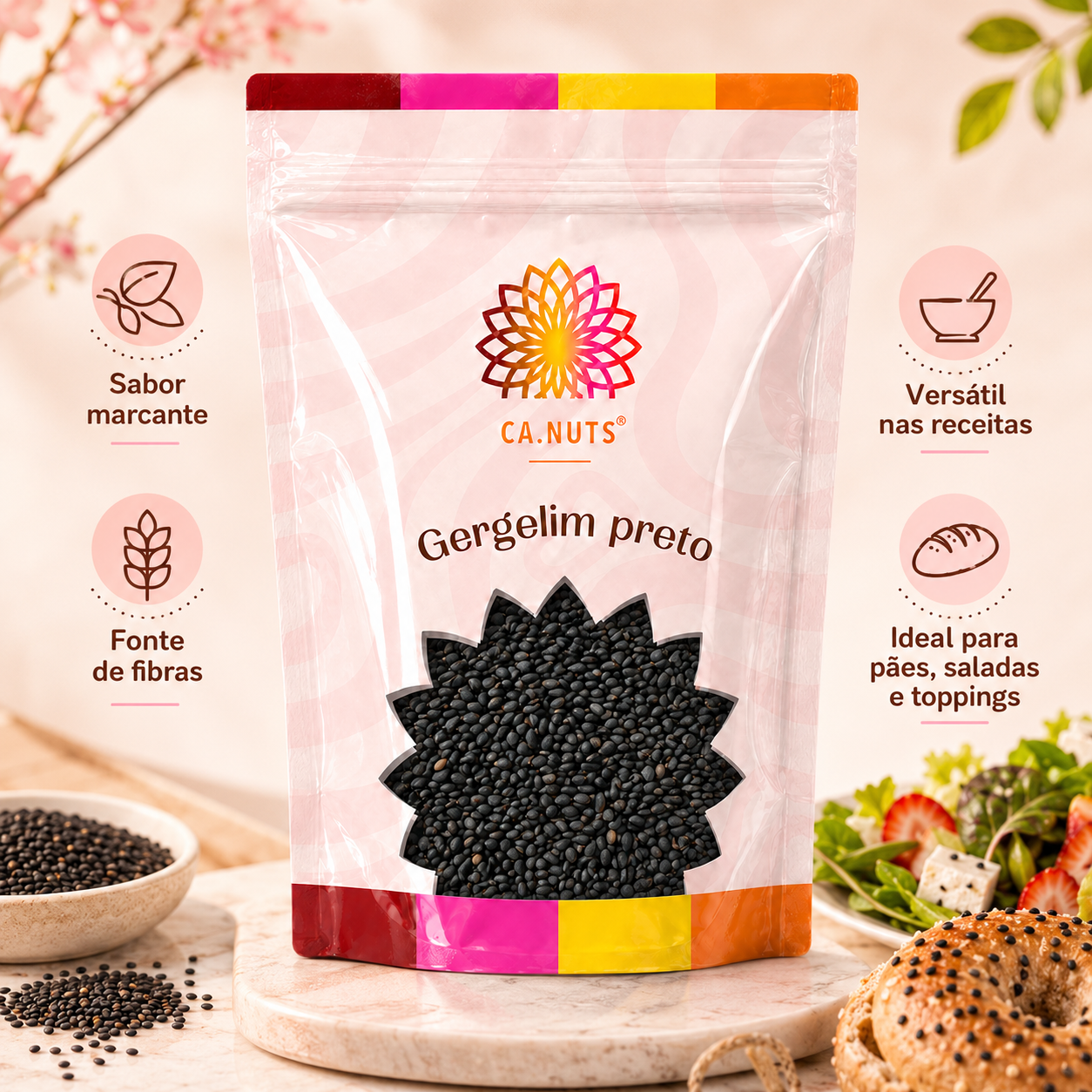 Gergelim Preto Semente Premium Ca.Nuts