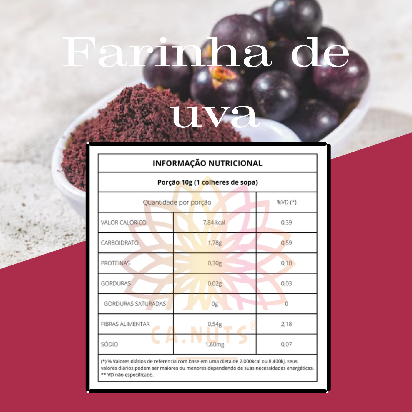 Farinha de Uva Premium Ca.Nuts