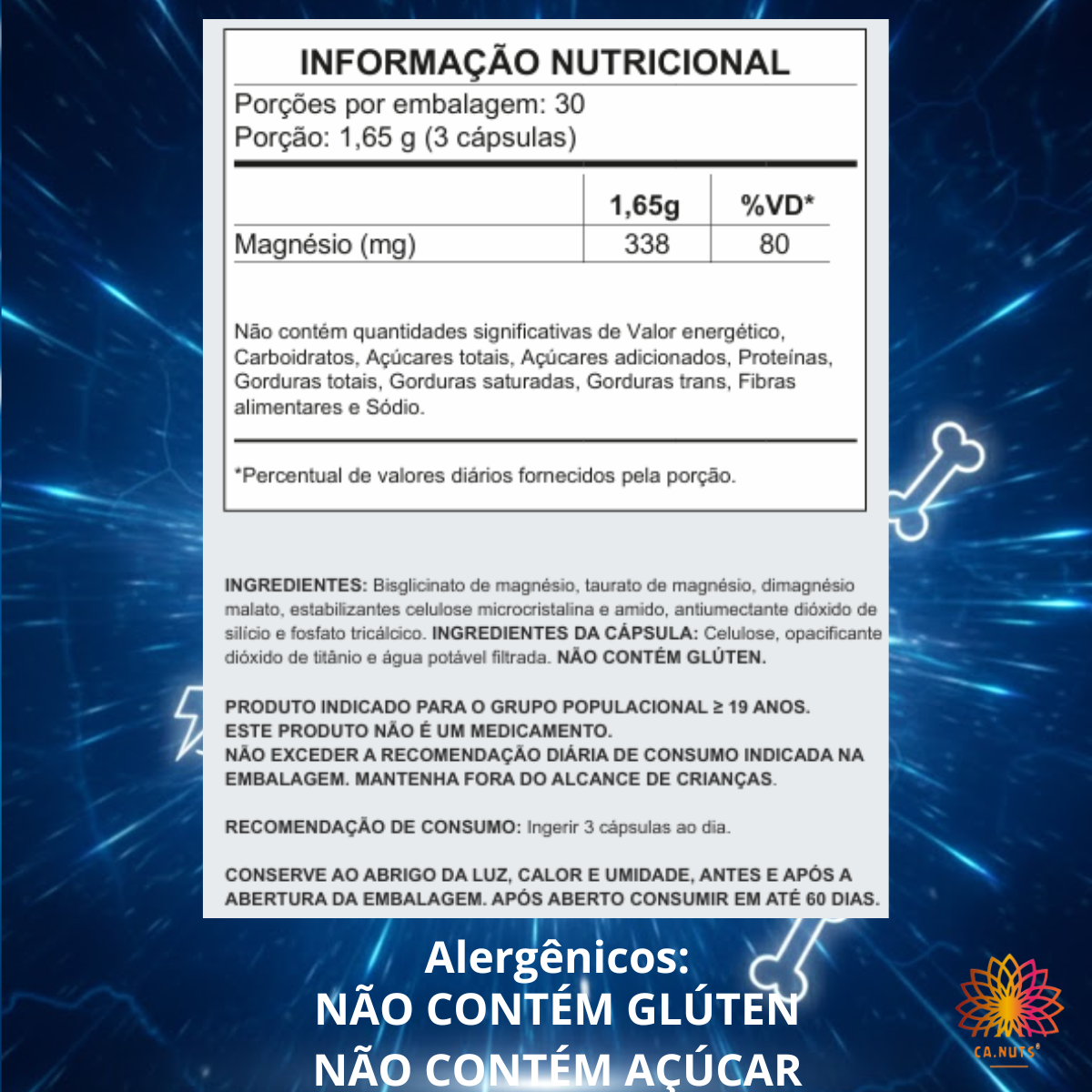 Tri Magnésio Balance Complex Ca.nuts - Dimalato, Bigliscinato e Taurato