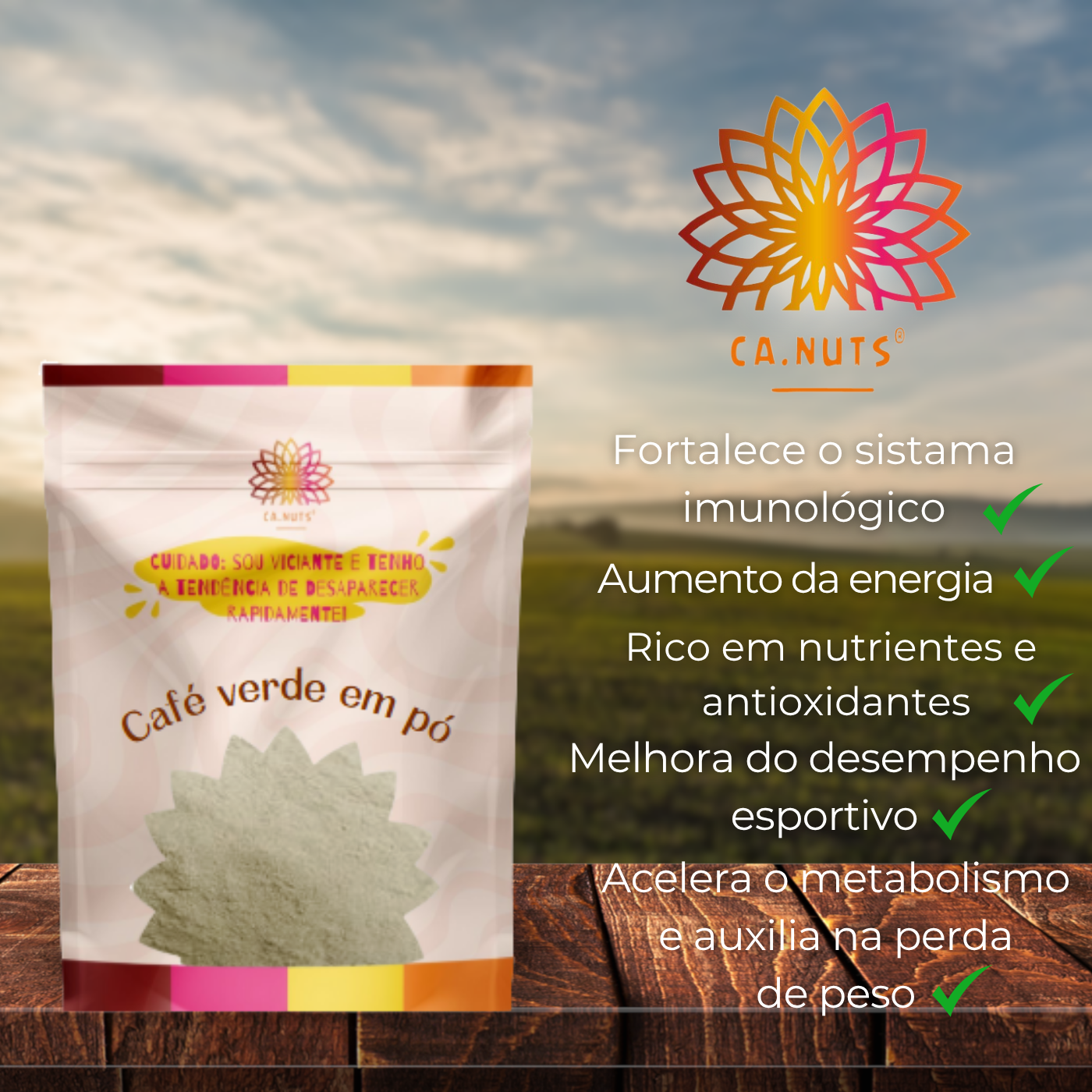 Café Verde em Pó Ca.Nuts