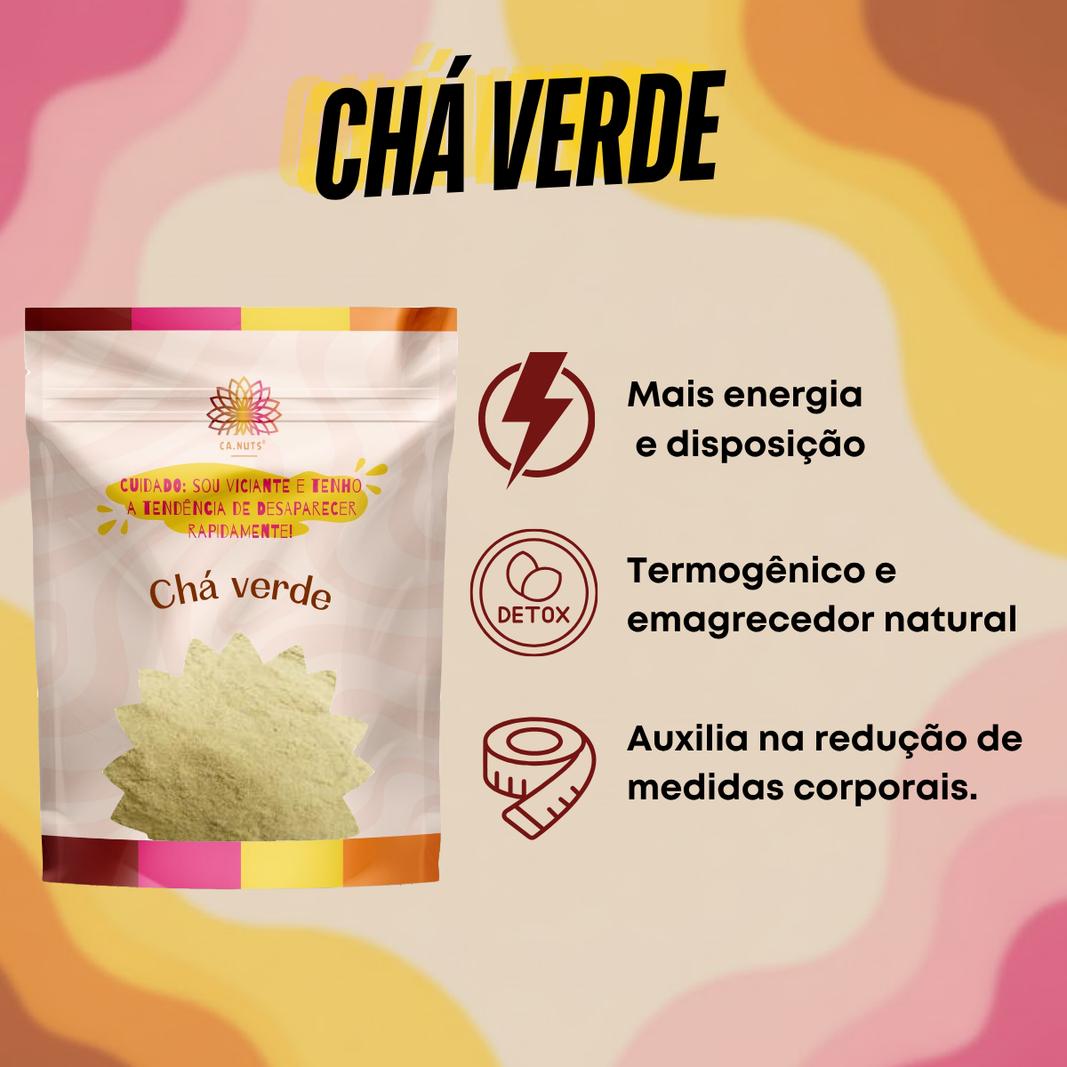Chá verde Ban-chá Natural Premium Ca.nuts | Antioxidante natural - Mais disposição e foco