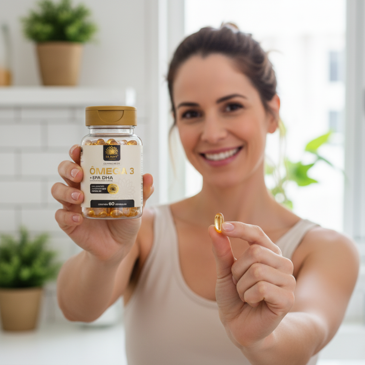 Ômega 3 Rico em EPA DHA 1400mg Ultra Concentrado Ca.nuts 60 Cápsulas