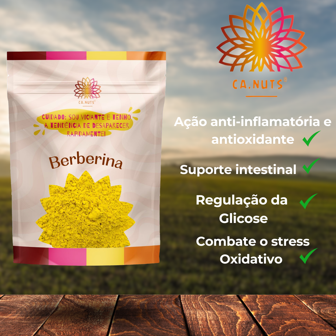 Berberina em pó Ca.nuts