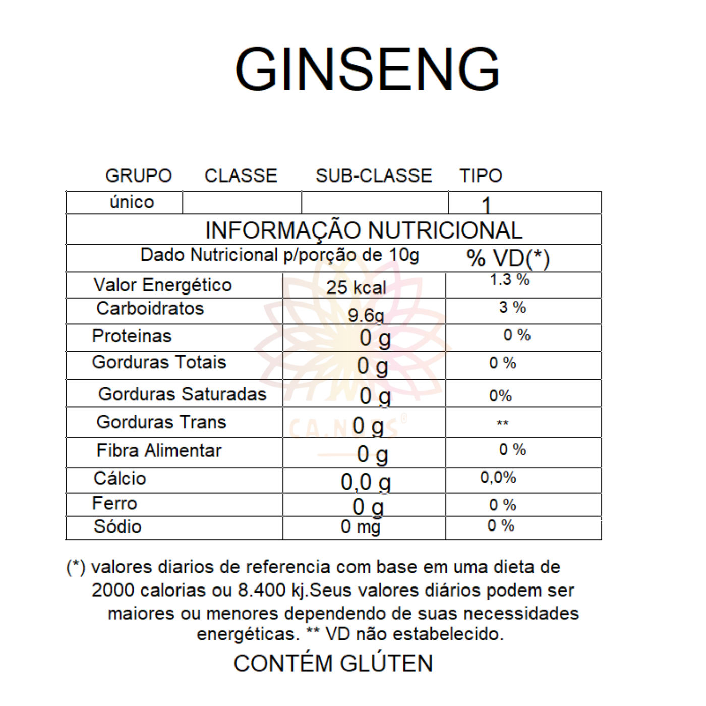 Ginseng em Pó Premium | Importado | Linha Especial Ca.Nuts