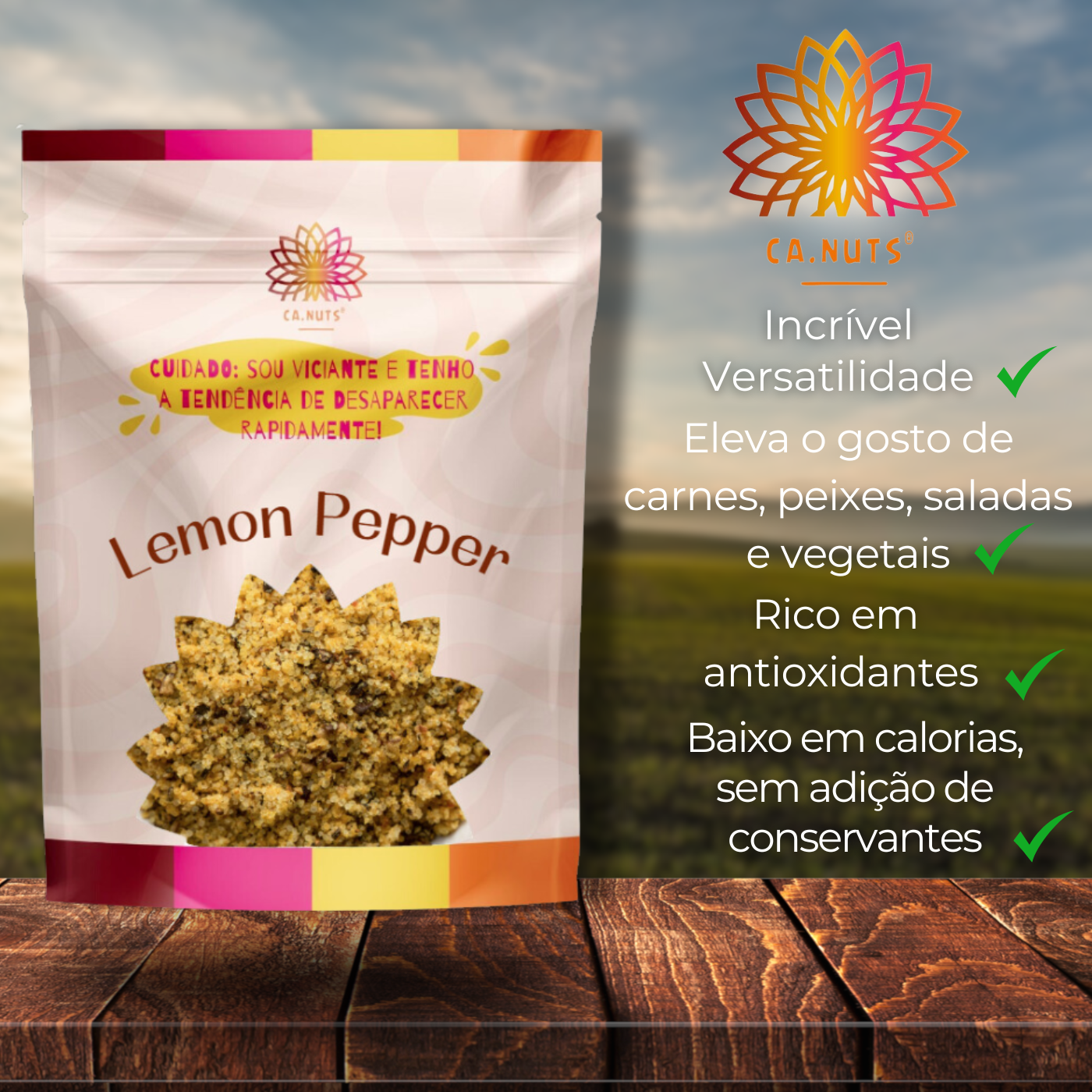 Lemon Pepper Premium Ca.Nuts | Linha especial Ca.Nuts