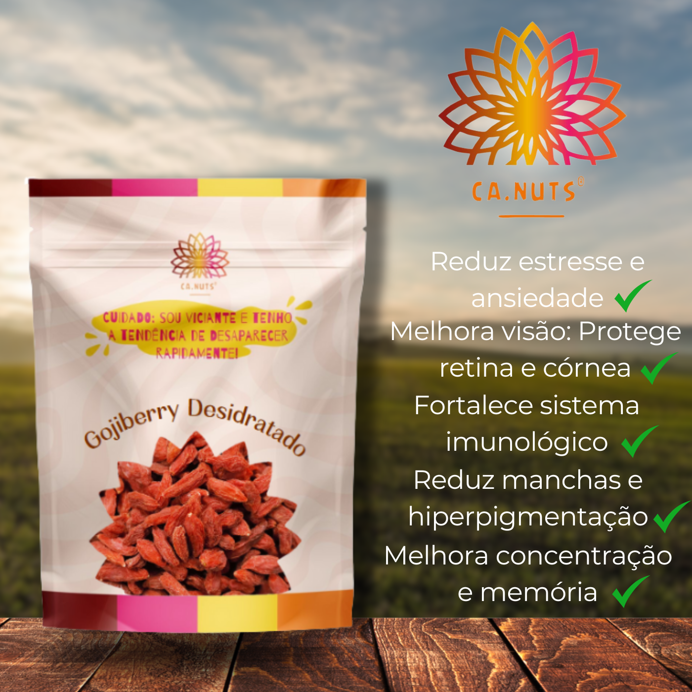 Goji Berry em Pó Premium Ca.Nuts