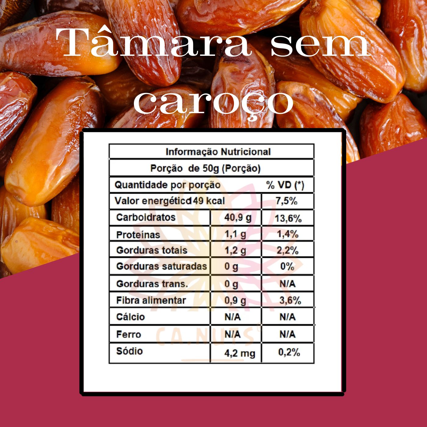 Tâmara Sem Caroço - Qualidade premium