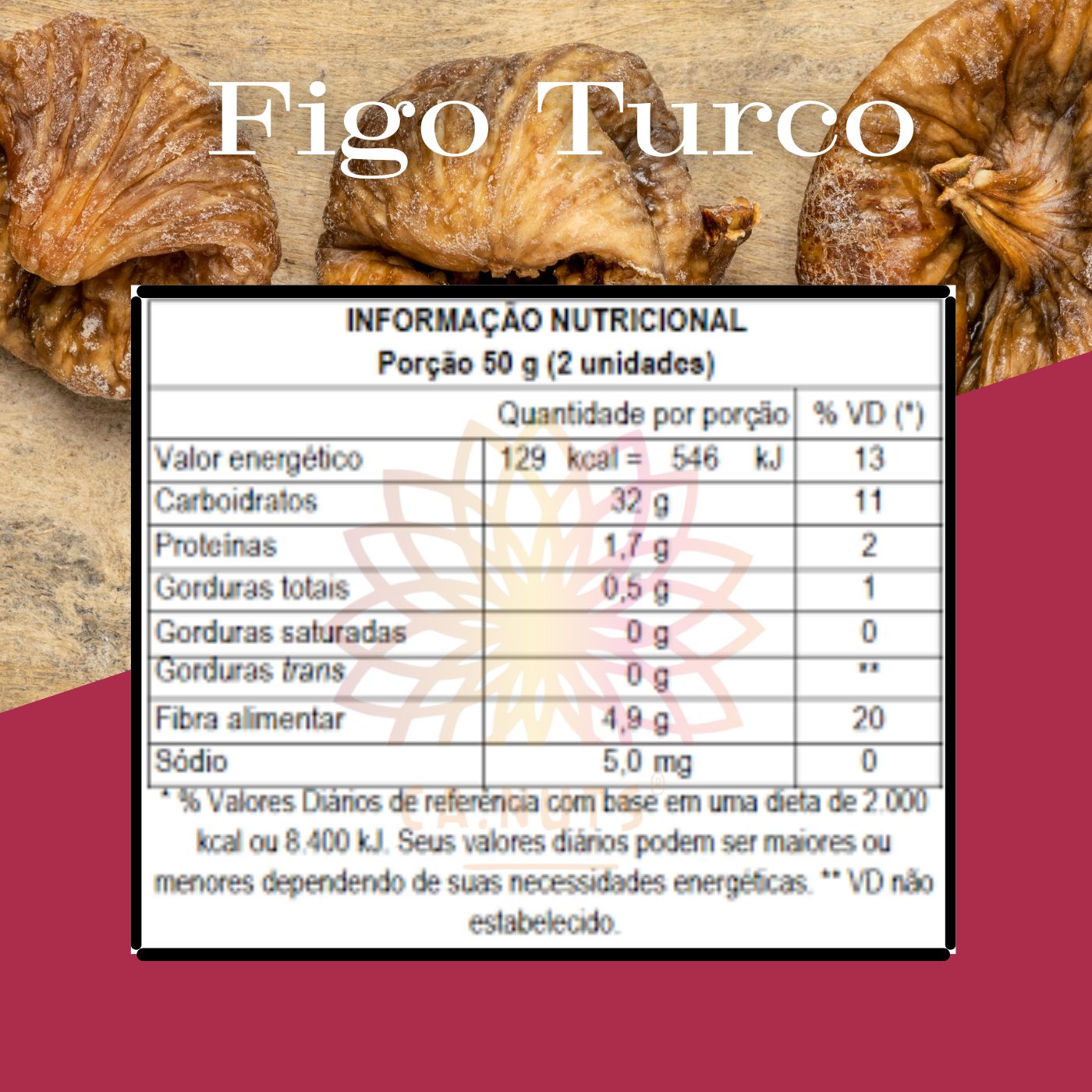 Figo Turco Desidratado Ca.Nuts | Rico em Fibras e Minerais | Ca.Nuts