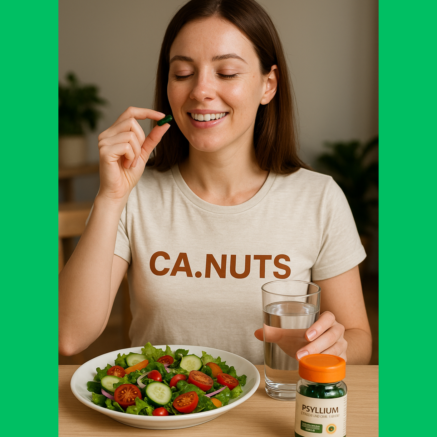 Psyllium em cápsulas mais Piccolinato de Cromo 1200mg Ca.nuts