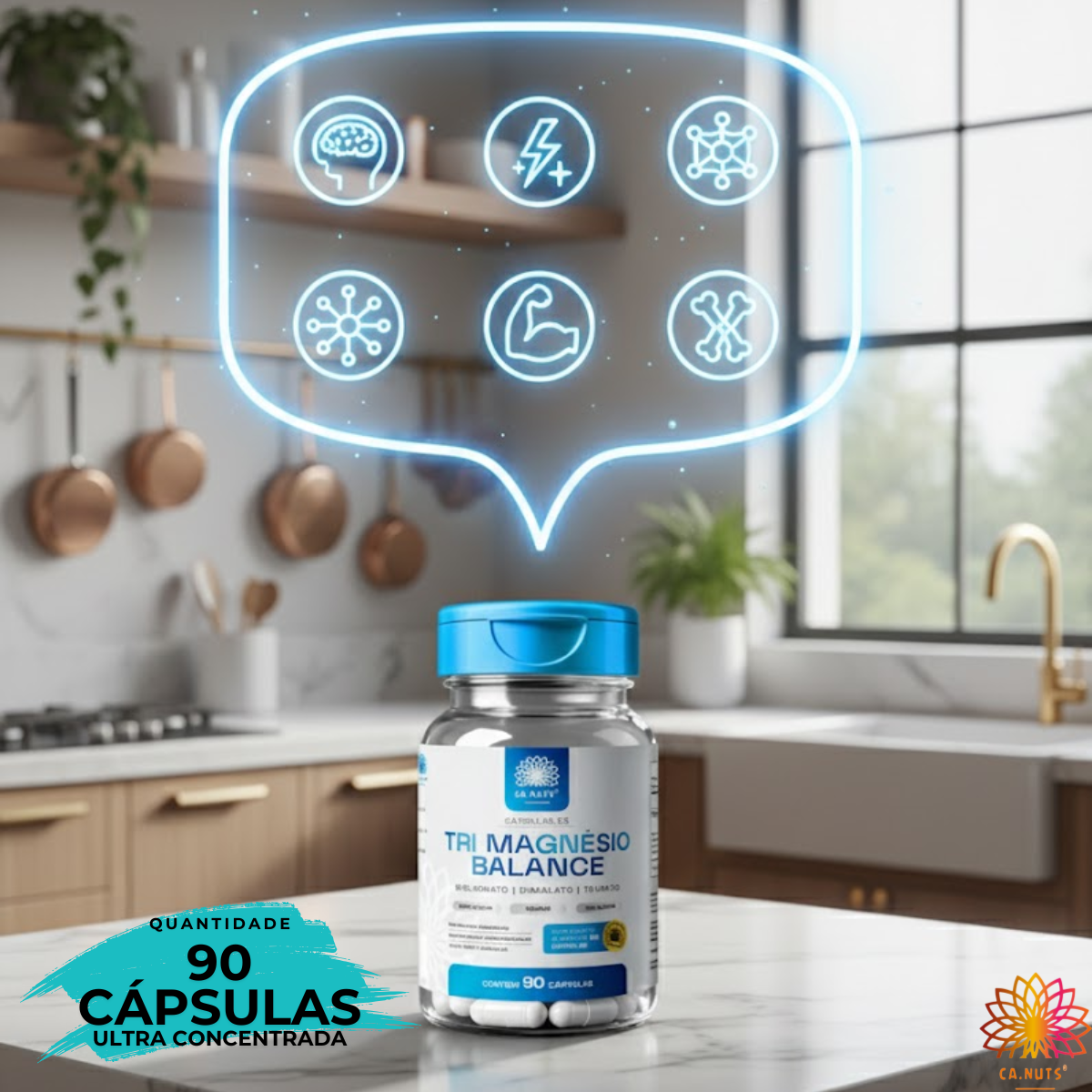Tri Magnésio Balance Complex Ca.nuts - Dimalato, Bigliscinato e Taurato