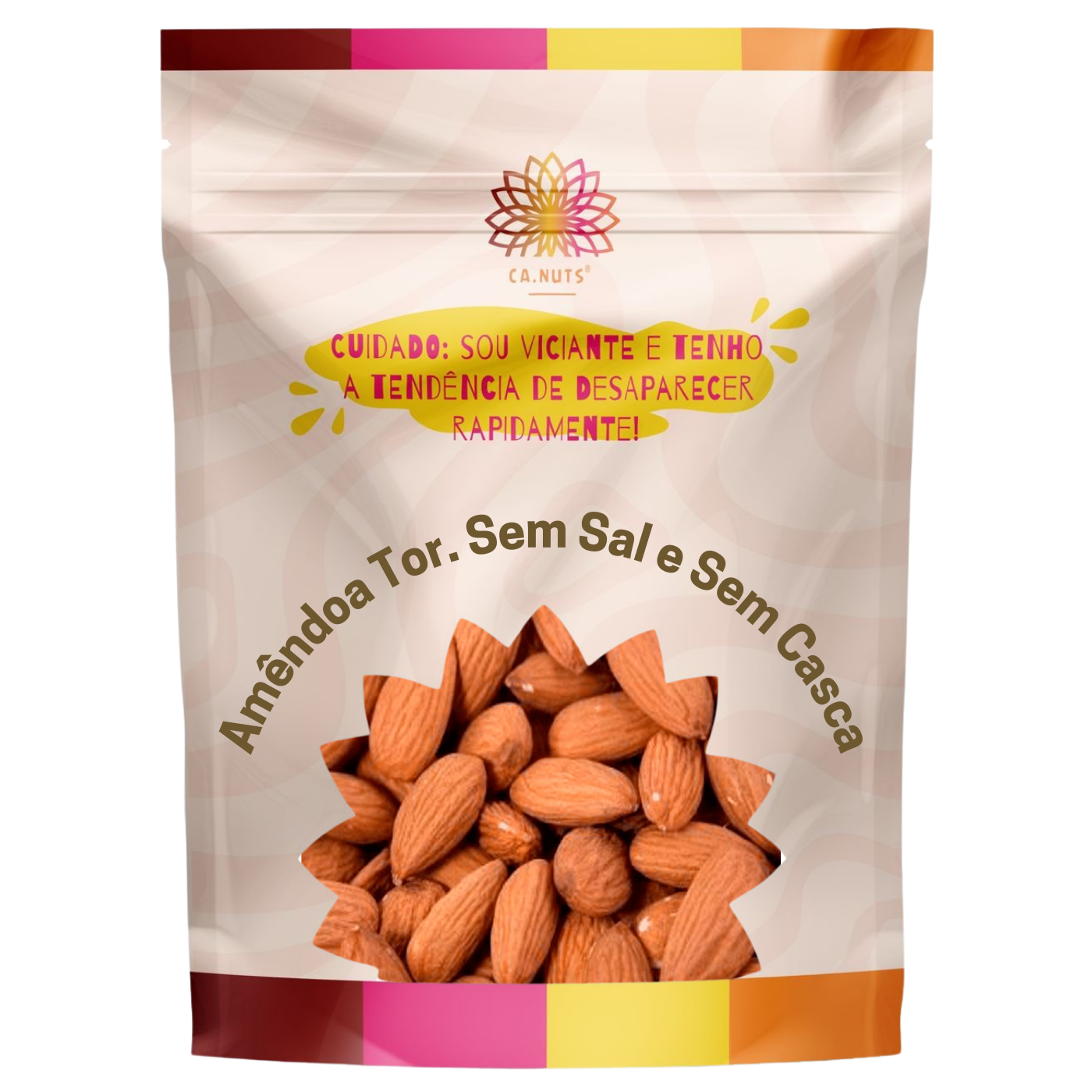 Amêndoa torrada Sem Sal e Sem Casca - Premium Ca.Nuts
