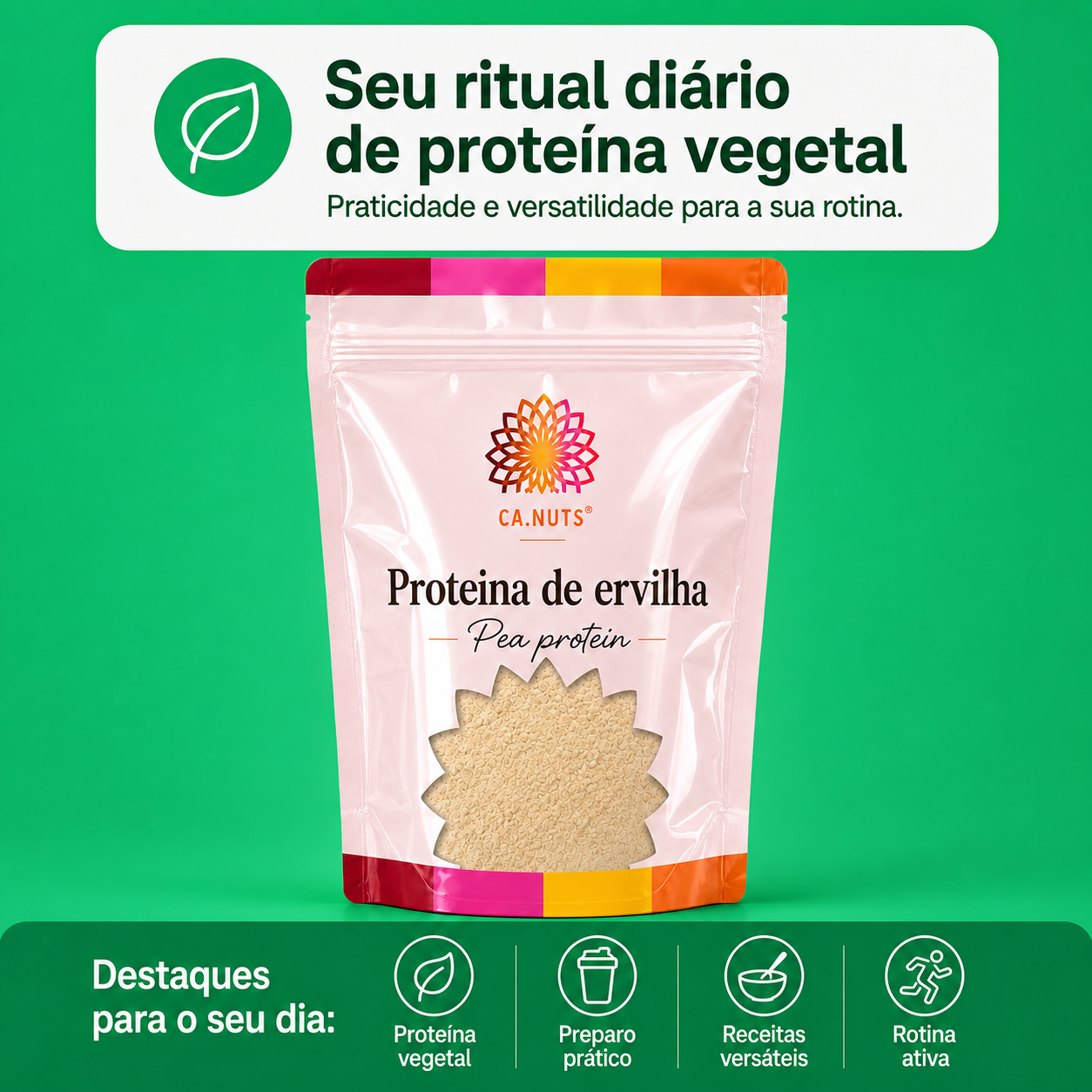 Proteina de Ervilha Concetrada (Pea Protein) em pó Ca.nuts